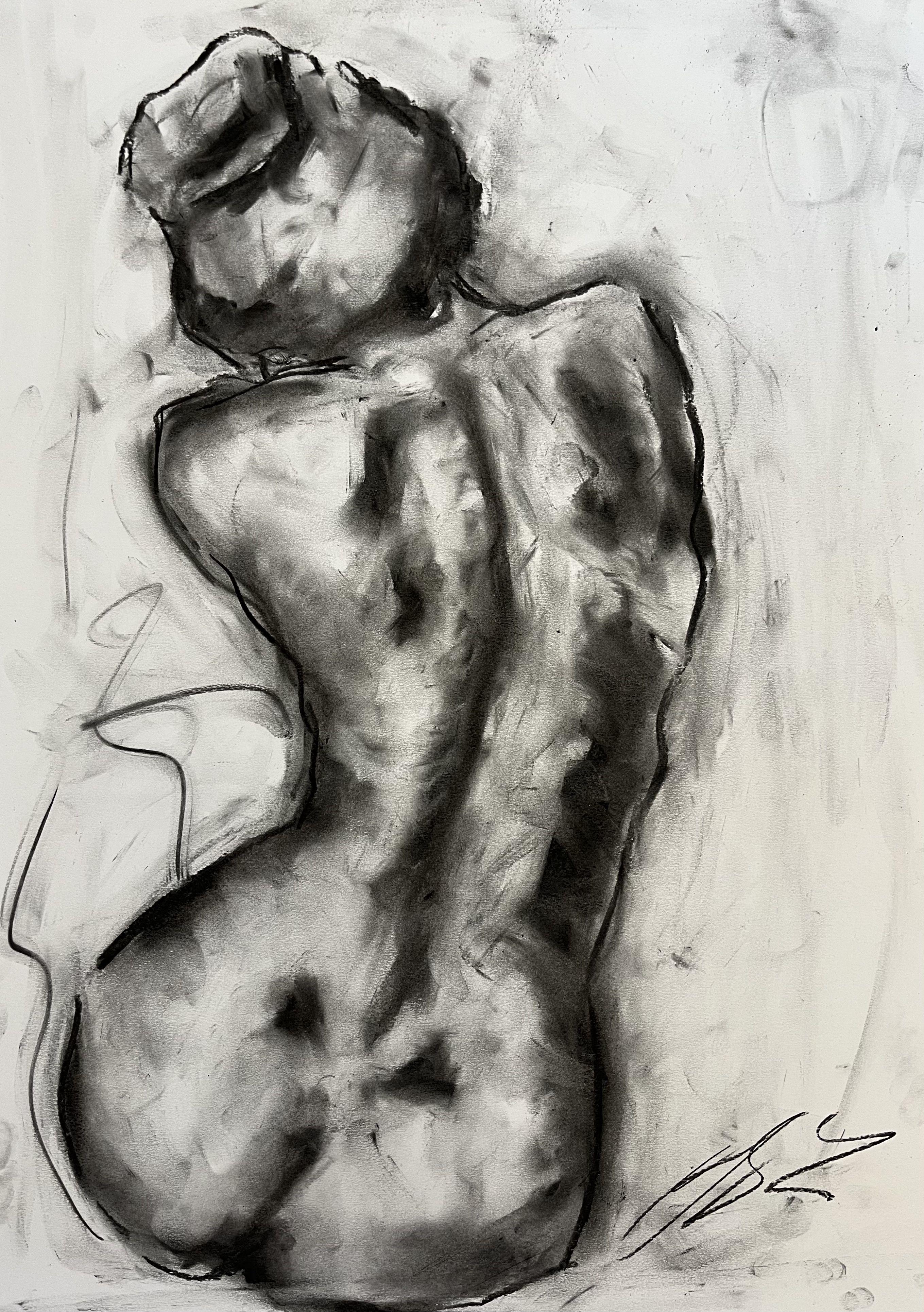 Disorder, Drawing, Charcoal on Paper - Art by James Shipton