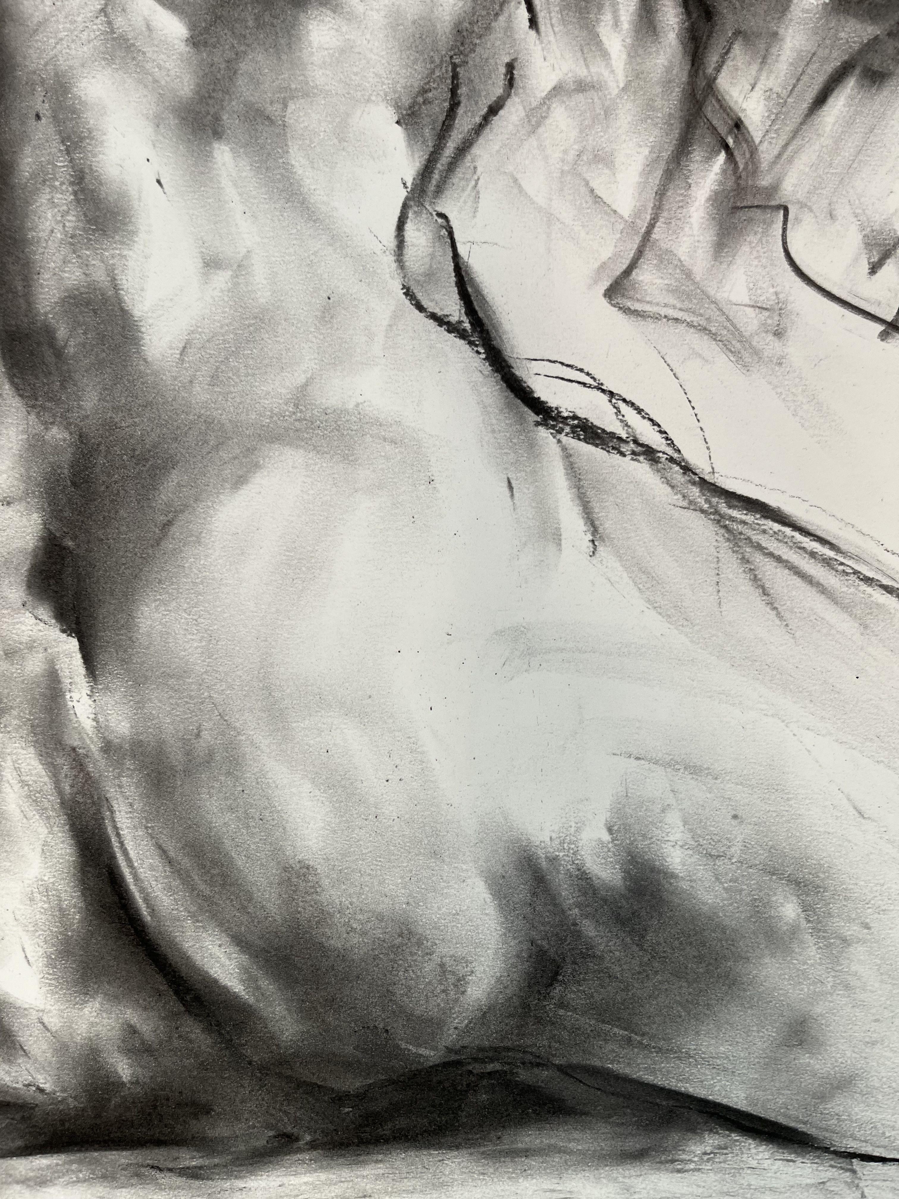 Shadows, Drawing, Charcoal on Paper For Sale 2