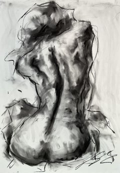 Uncovered, dessin, anthracite sur papier