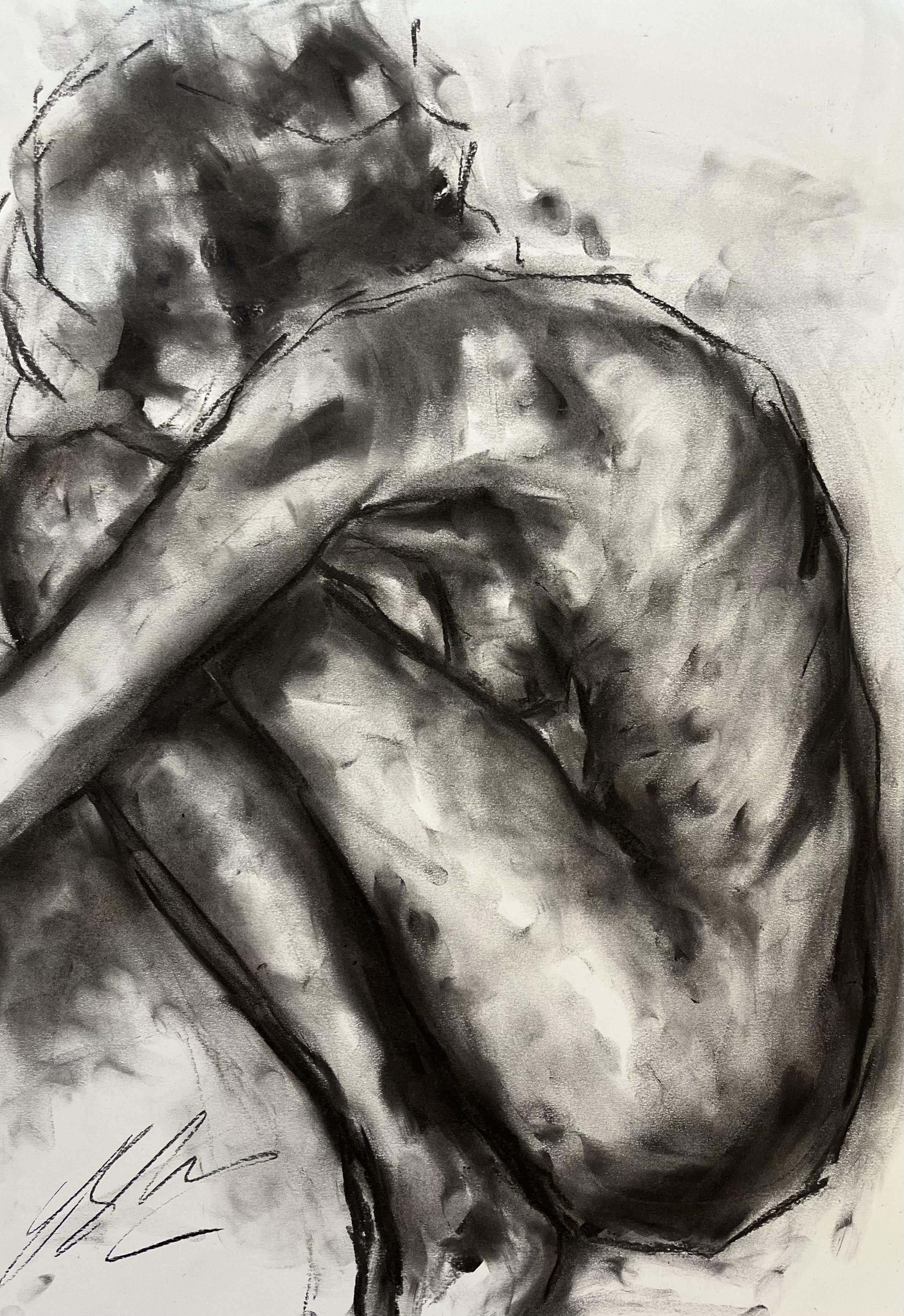 Mistaken, Drawing, Charcoal on Paper - Art by James Shipton