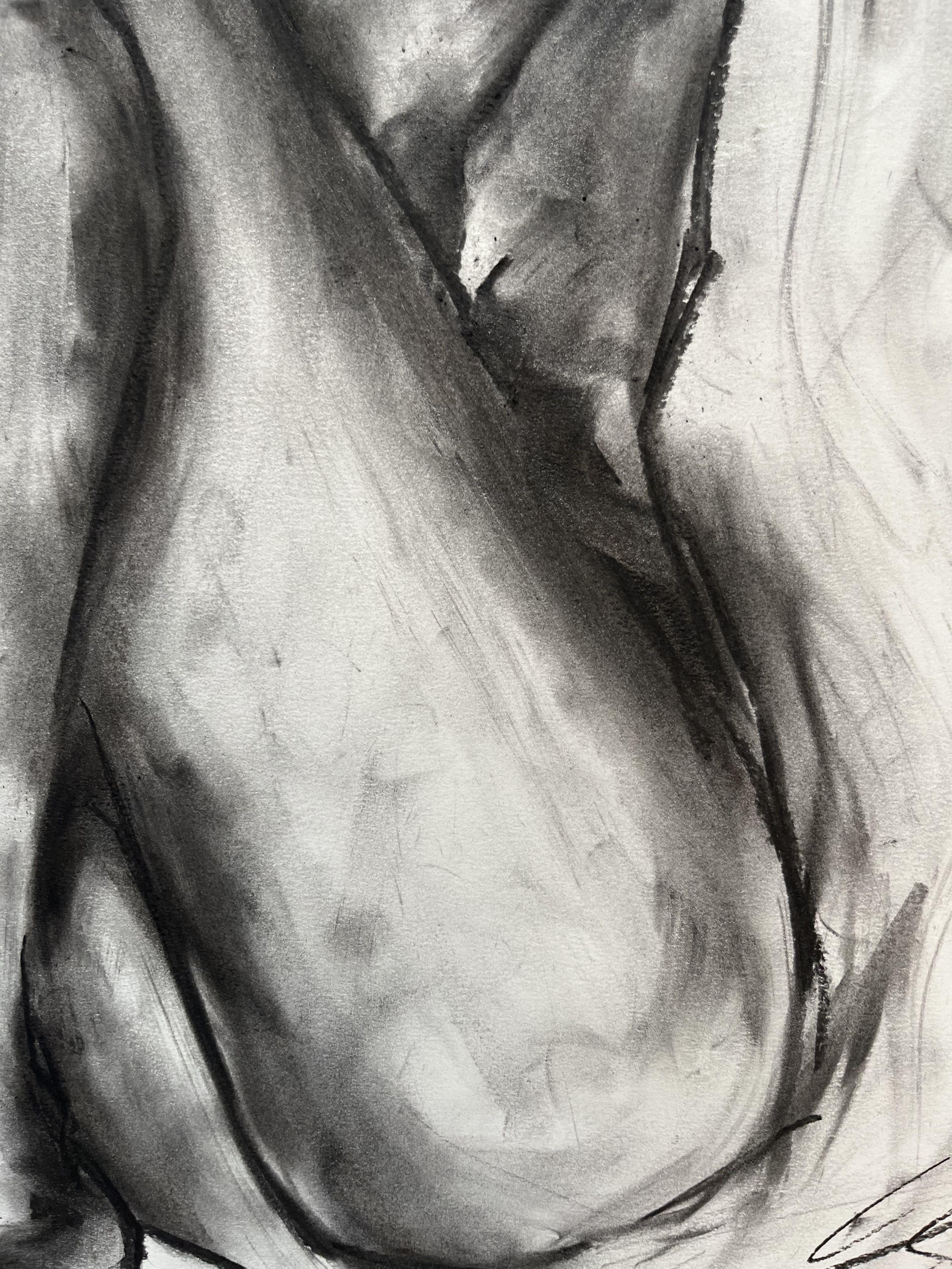 Thoughts, Drawing, Charcoal on Paper For Sale 2