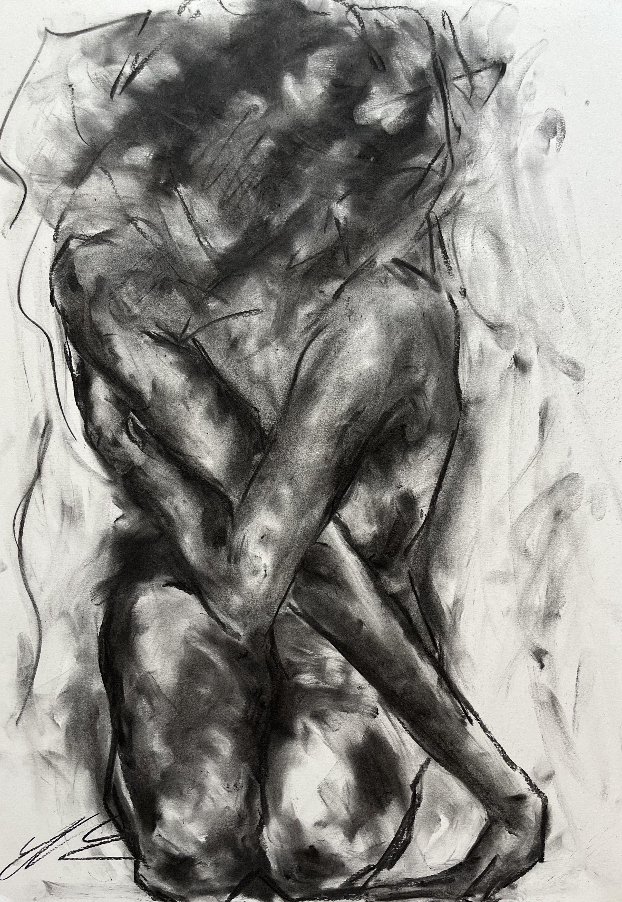 Heat, Drawing, Charcoal on Paper - Art by James Shipton
