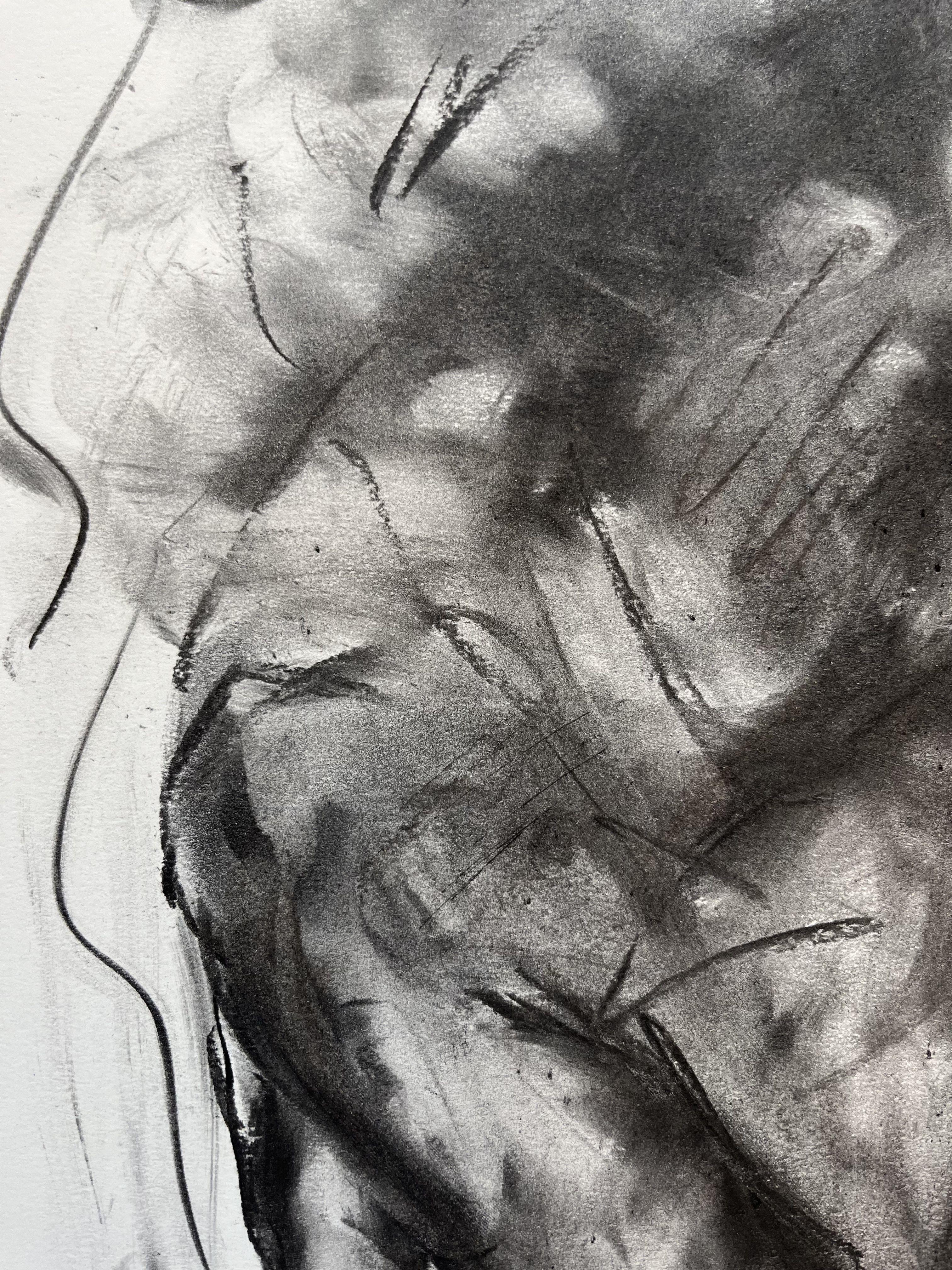 Heat, Drawing, Charcoal on Paper - Impressionist Art by James Shipton