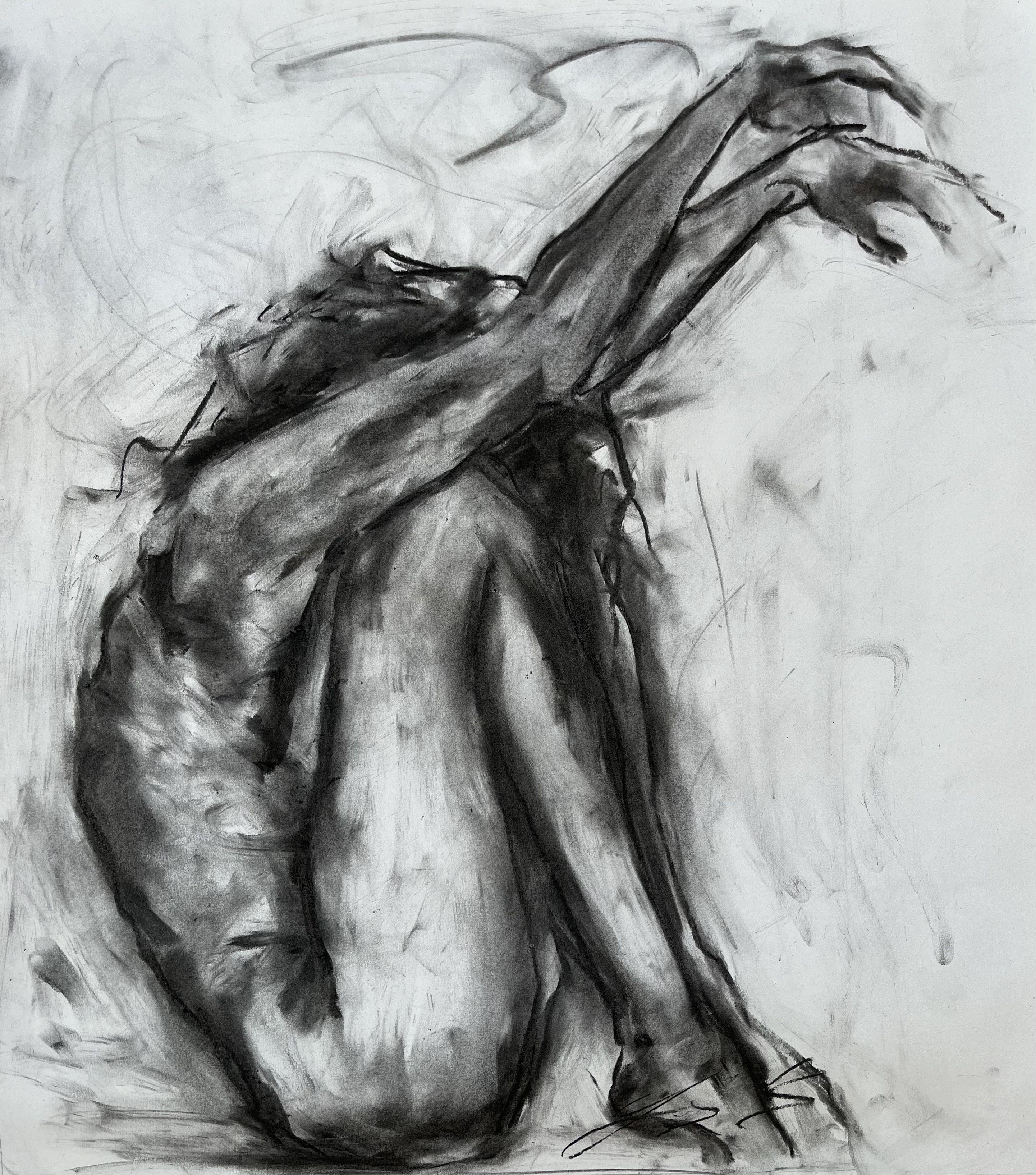 Drama, Drawing, Charcoal on Paper - Art by James Shipton