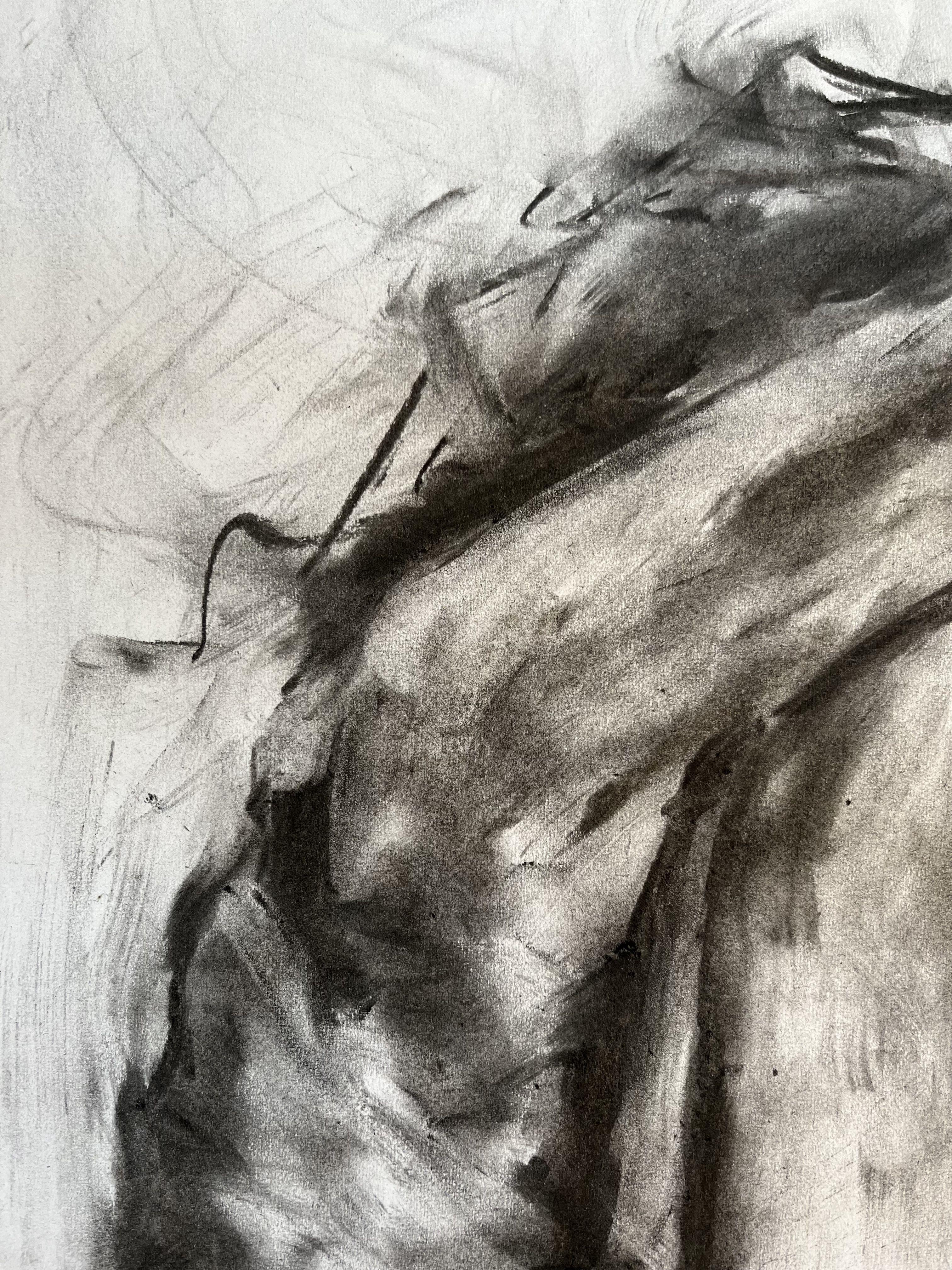Drama, Drawing, Charcoal on Paper For Sale 2