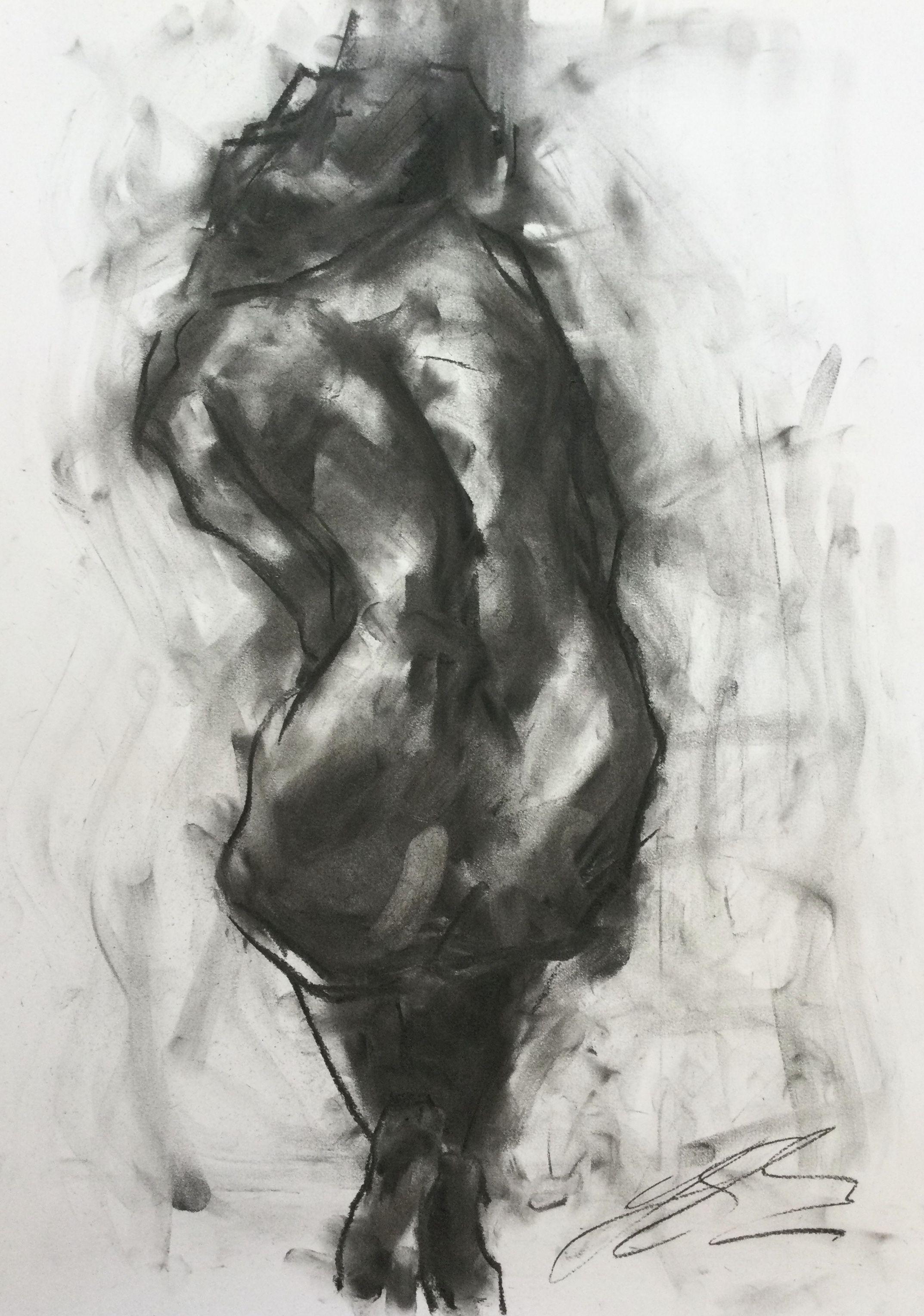 Cost, Drawing, Charcoal on Paper - Art by James Shipton