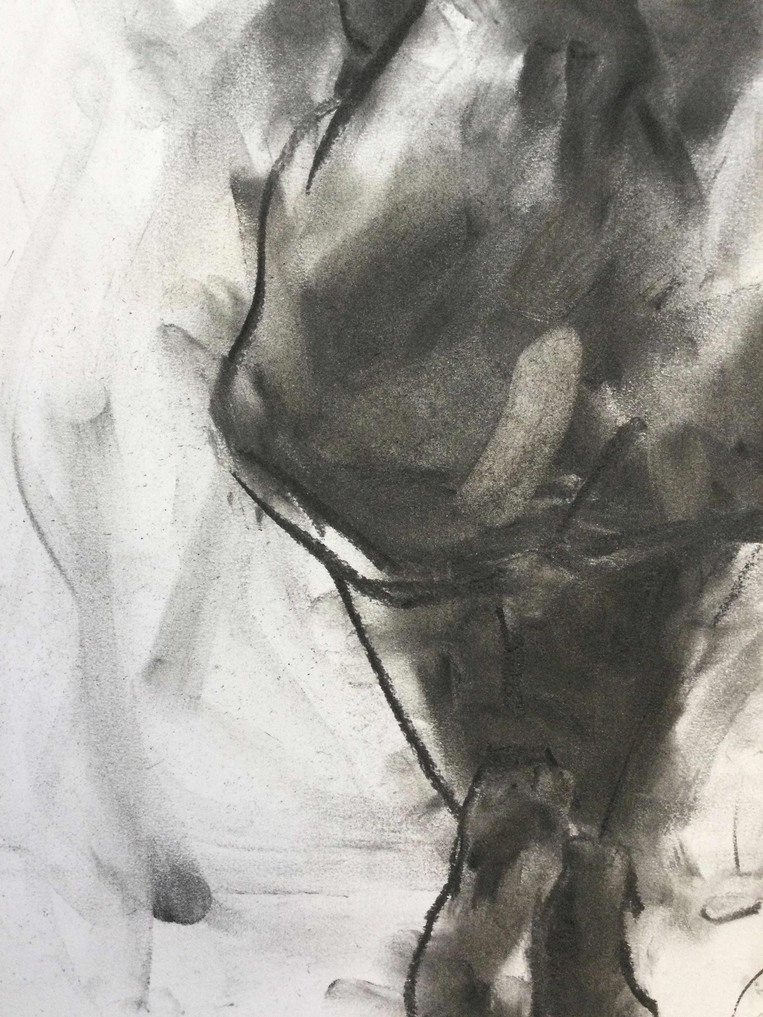 Cost, Drawing, Charcoal on Paper For Sale 2