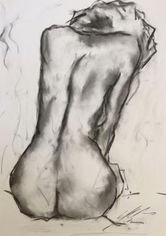 Not At Home, Drawing, Charcoal on Paper