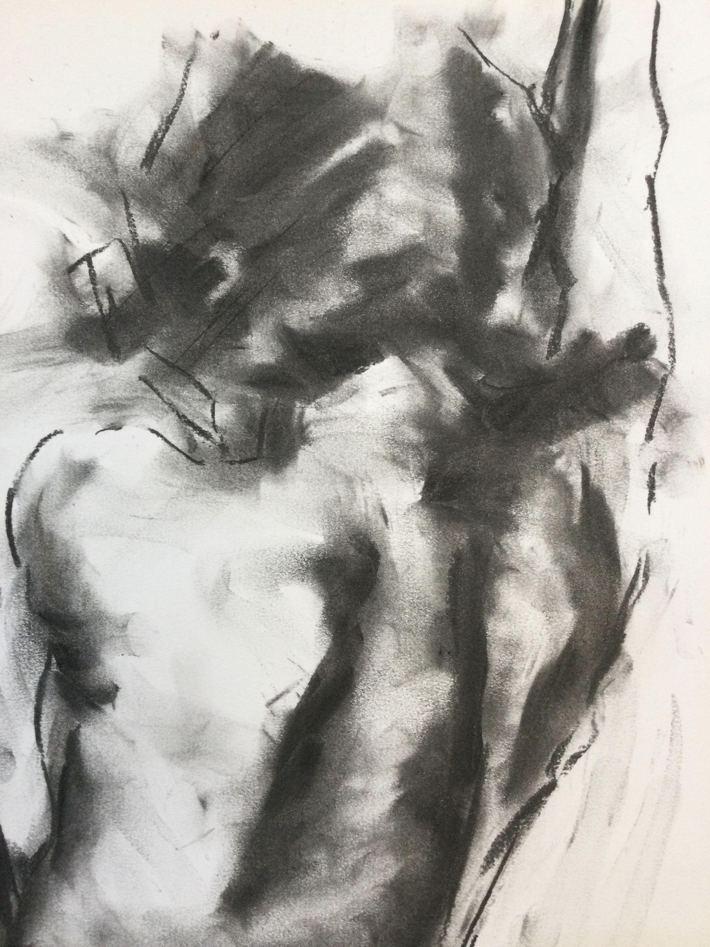 Timeless, Drawing, Charcoal on Paper - Impressionist Art by James Shipton
