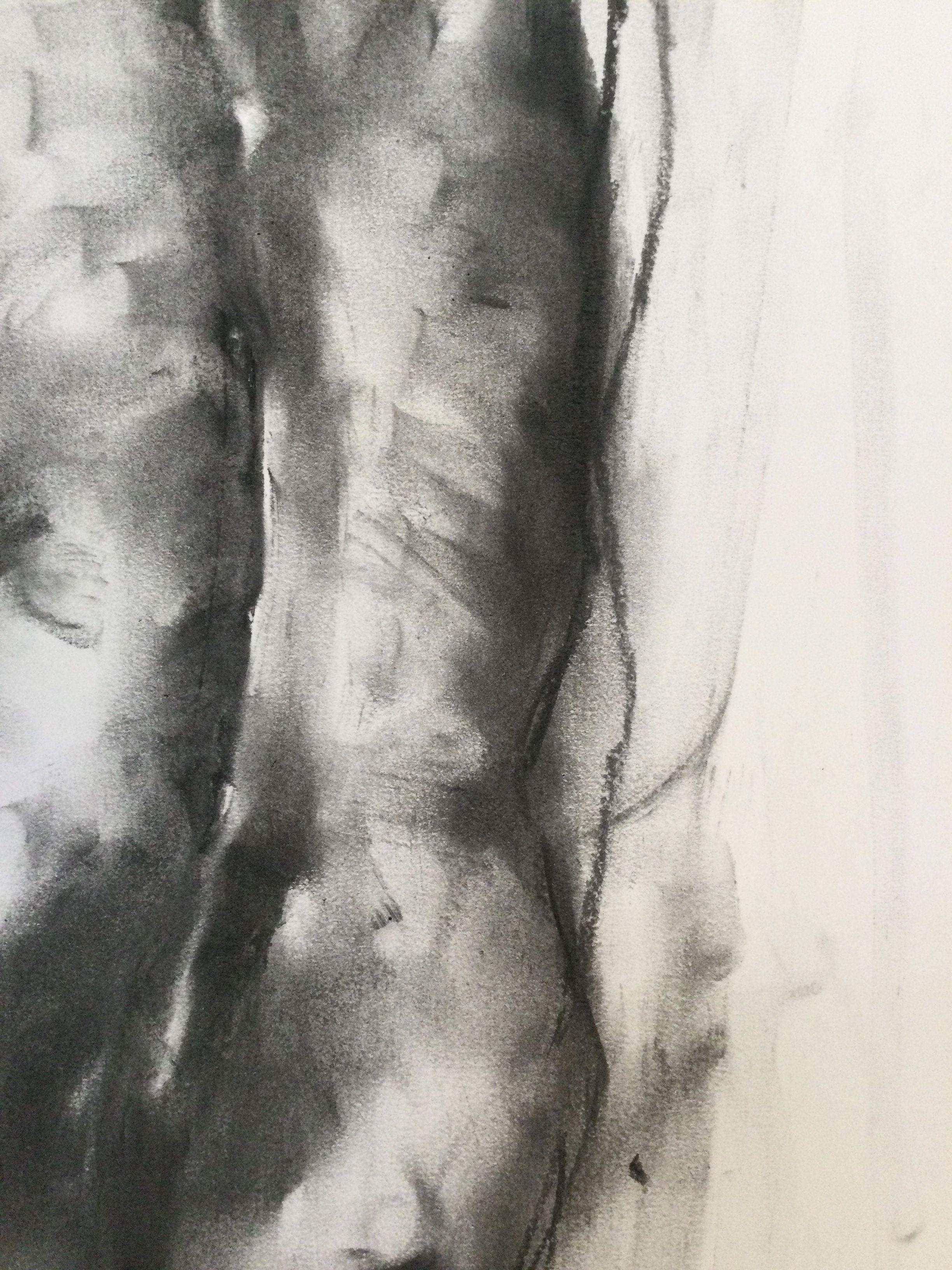 Undone, Drawing, Charcoal on Paper For Sale 2