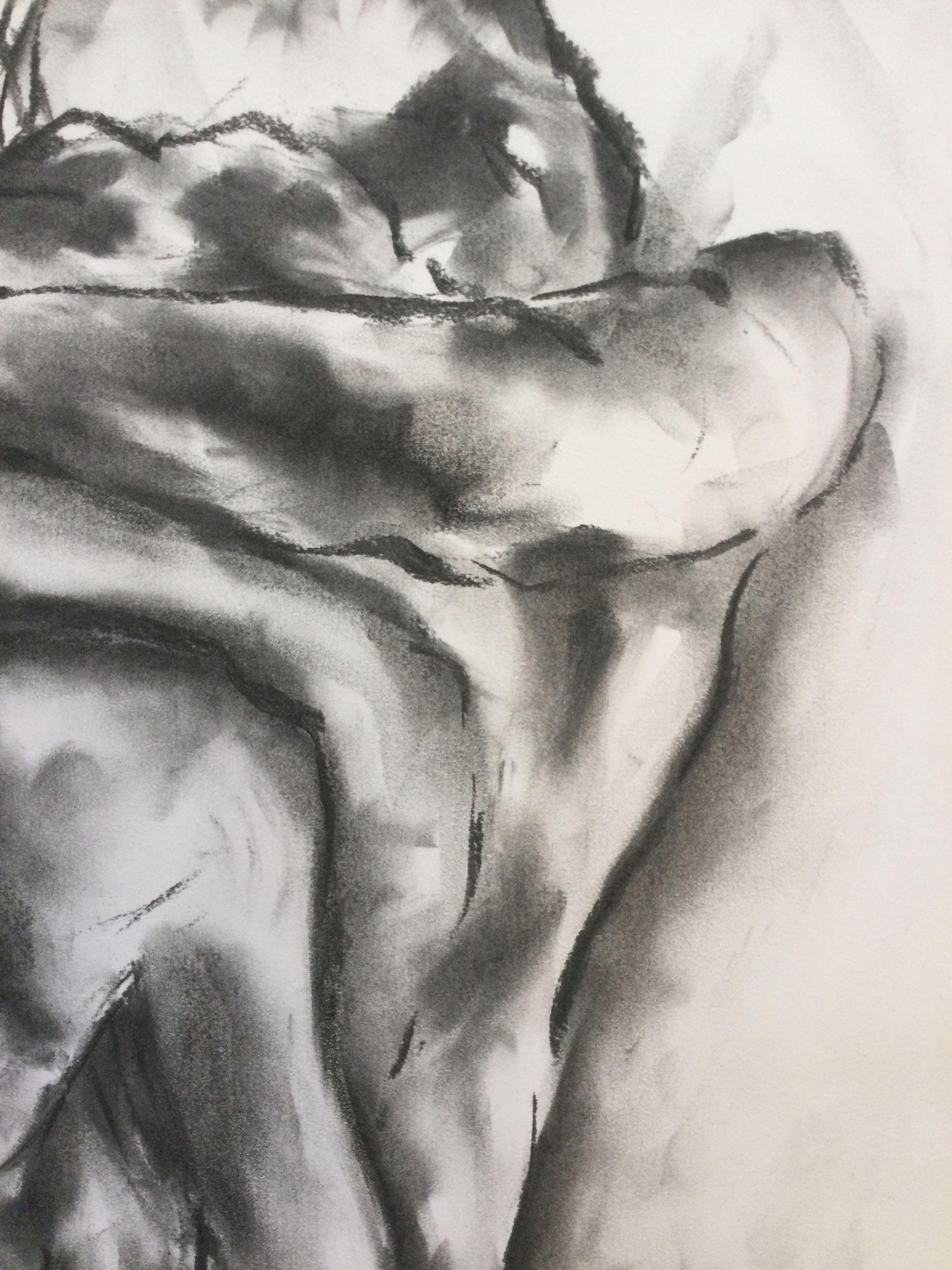 QUAPROPTER PATERNITATIS, Drawing, Charcoal on Paper - Impressionist Art by James Shipton