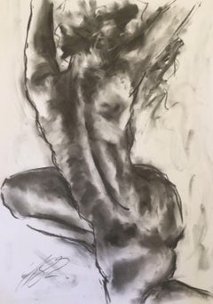 Leap Of Faith, Drawing, Charcoal on Paper