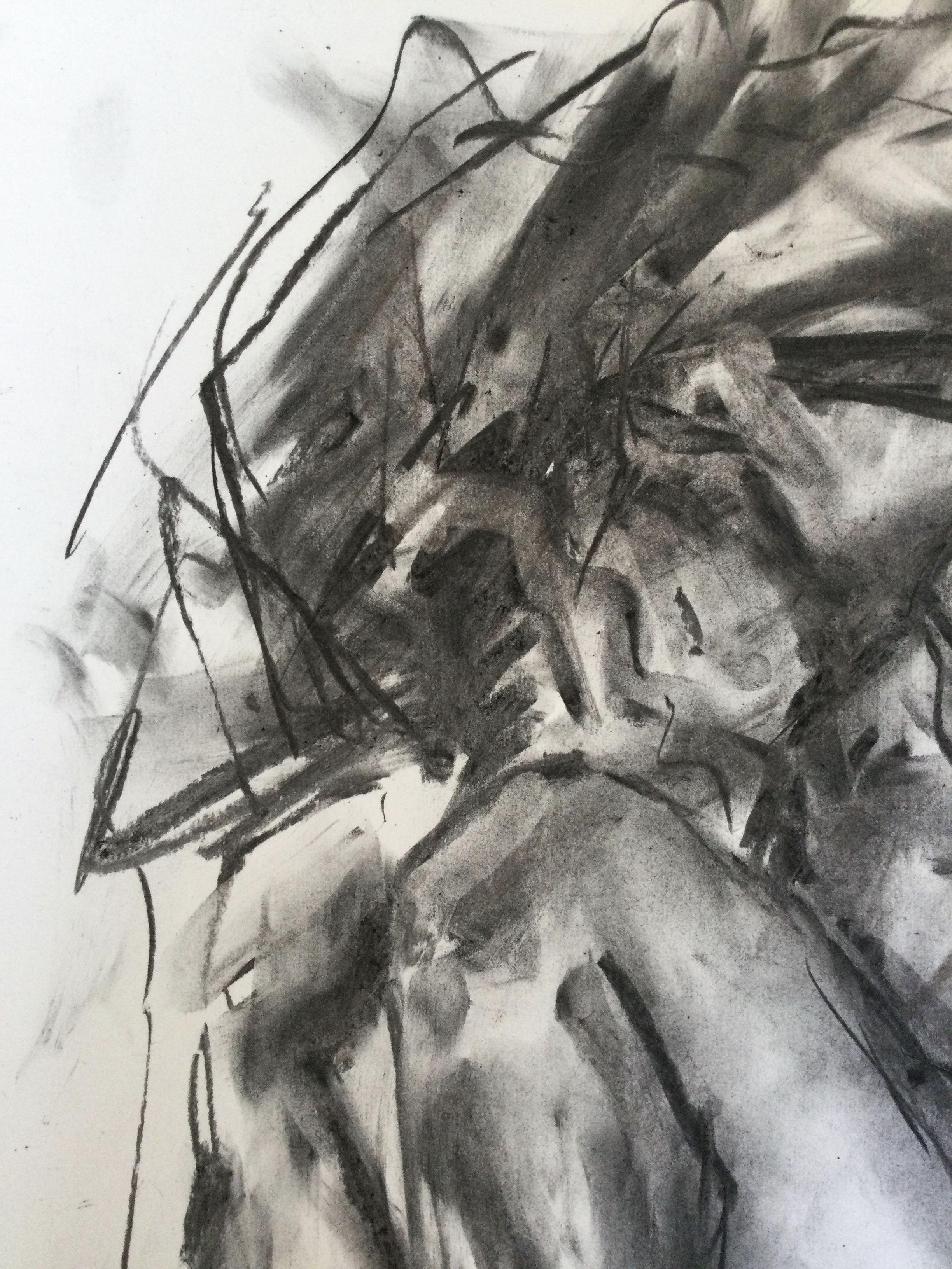 Found, Drawing, Charcoal on Paper - Impressionist Art by James Shipton