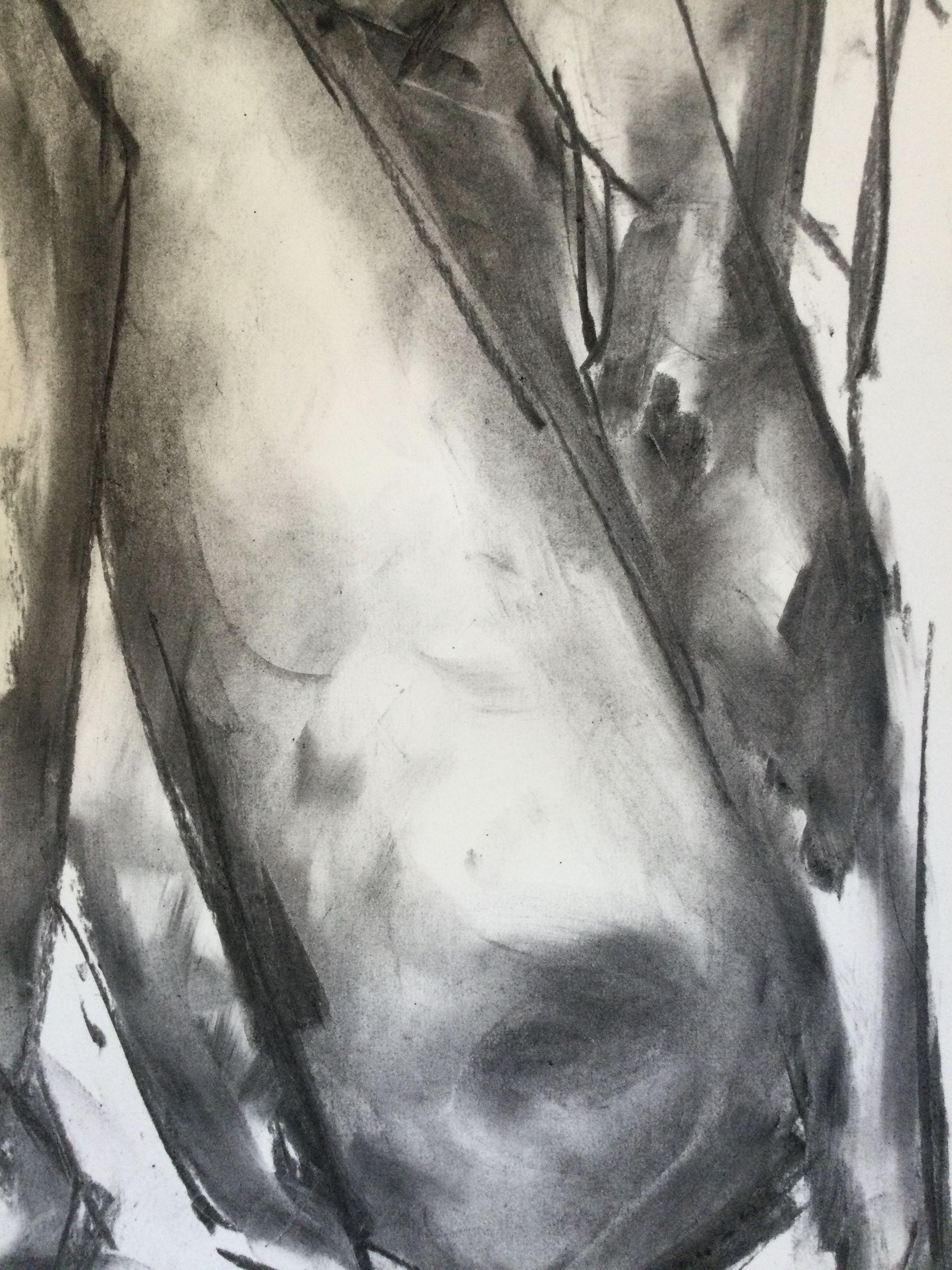 Found, Drawing, Charcoal on Paper For Sale 1