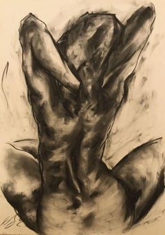 Más, Dibujo, Carboncillo sobre papel
