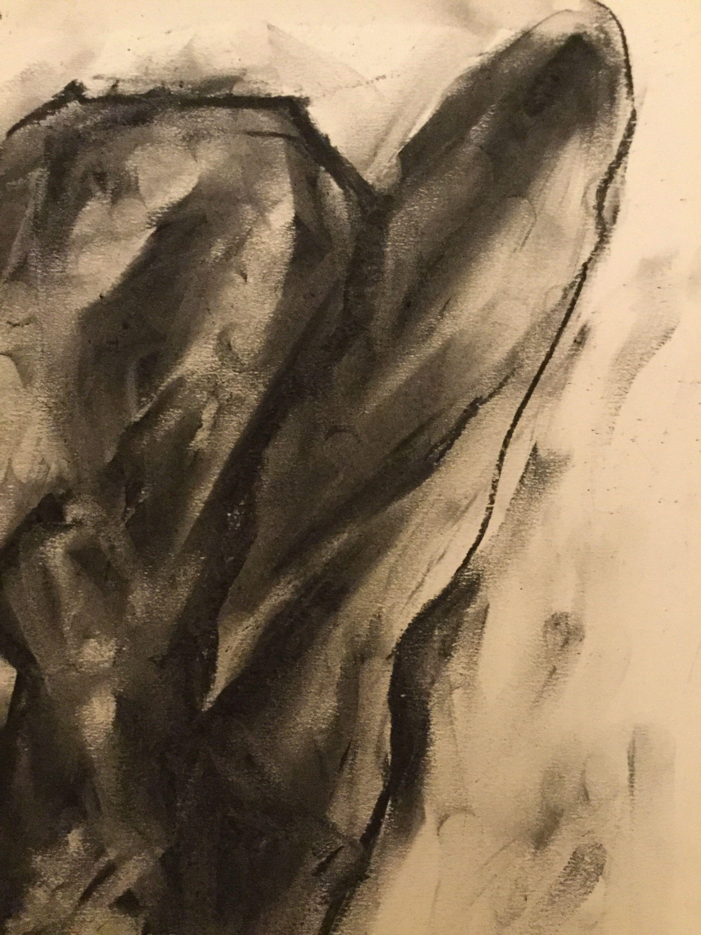 More, Drawing, Charcoal on Paper - Impressionist Art by James Shipton