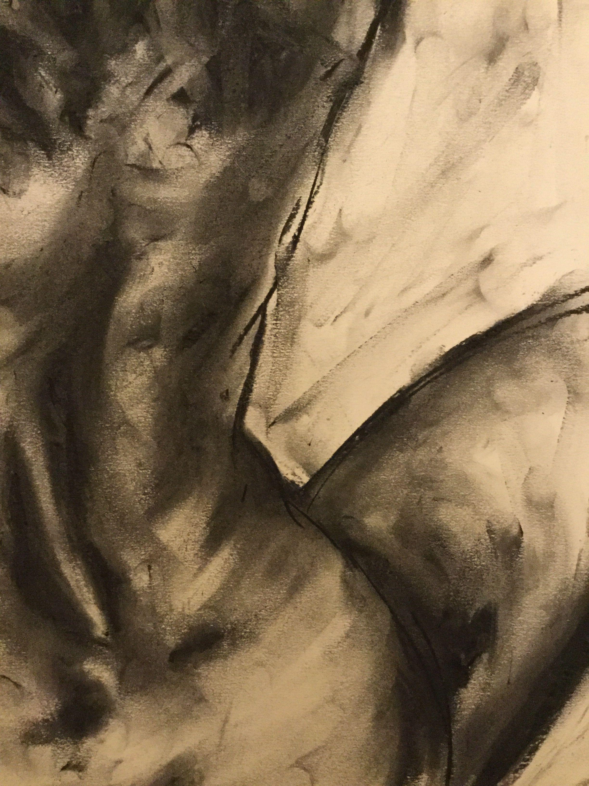 More, Drawing, Charcoal on Paper For Sale 1