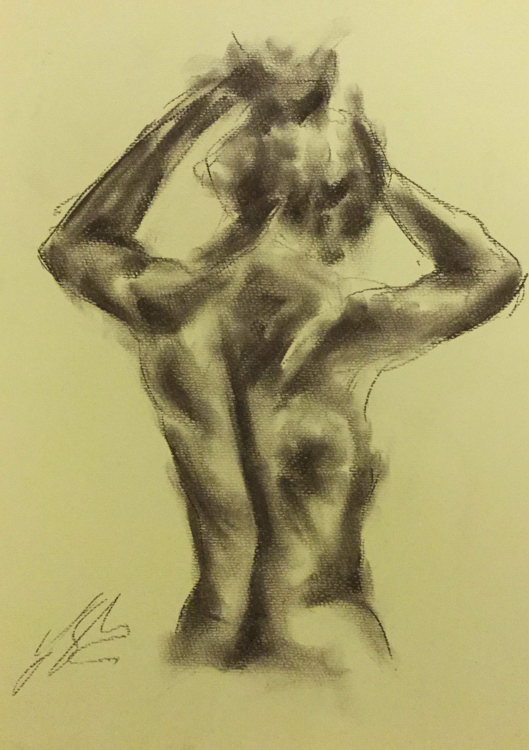 Vanesco, Drawing, Charcoal on Paper - Art by James Shipton
