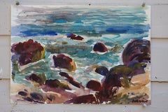 Malibu rocks #1, Painting, Watercolor on Watercolor Paper
