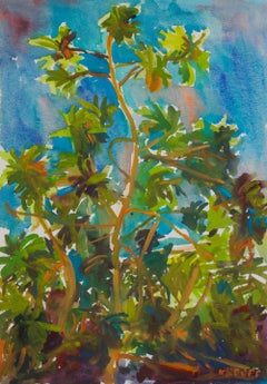 arbre de Panapen, peinture, aquarelle sur papier