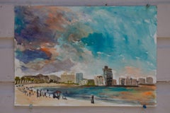 Carolina Beach, San Juan, P.R., Painting, Watercolor on Paper
