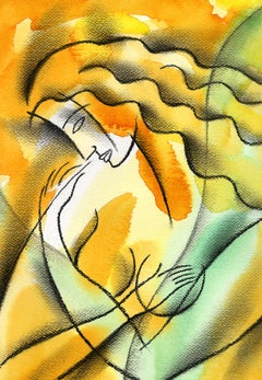 Momento tranquilo, Pintura, Acuarela sobre papel