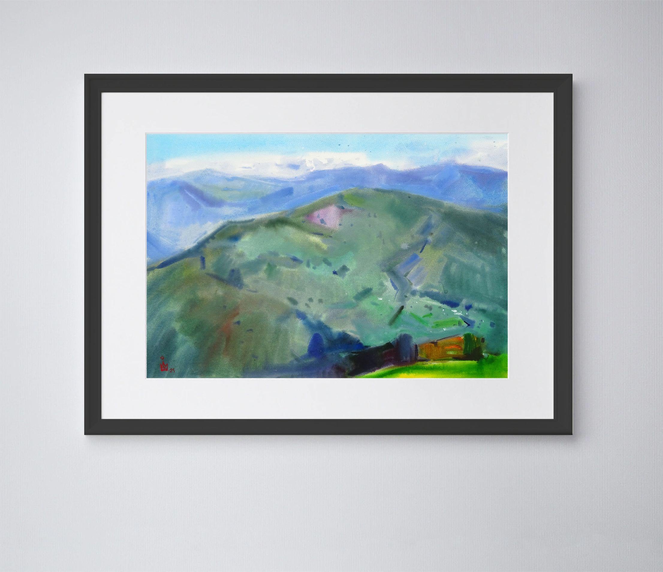 ''Krasiya'', Painting, Watercolor on Watercolor Paper - Impressionist Art by Maksym Kisilov