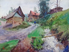 Calle en Studenoy'', Pintura, Acuarela sobre papel de acuarela