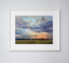 ''Orange evening'', Painting, Watercolor on Watercolor Paper