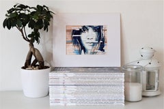 Interpretation I Girl with Big Eyes, Drawing, Pen & Ink on Watercolor Paper