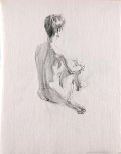 2017030803 Ash Seated, Drawing, Charcoal on Paper