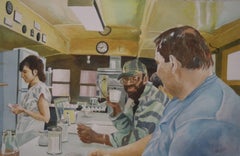 8:45 en Penn Yan, Pintura, Acuarela sobre papel