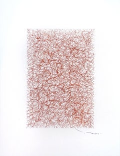 Tehos - Grand carrÃC long 2022/02, Drawing, Charcoal on Paper