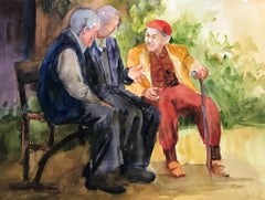El animador, Pintura, Acuarela sobre papel de acuarela