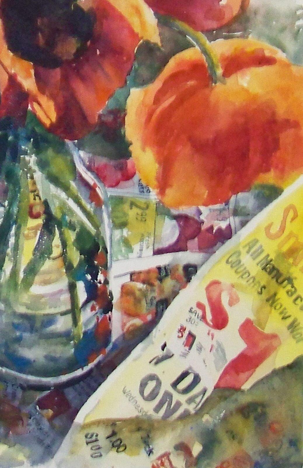 Original-Aquarellgemälde auf 300 lb Arches Cold Press Aquarellpapier. Das Gemälde ist auf der Vorderseite in der rechten unteren Ecke signiert. 