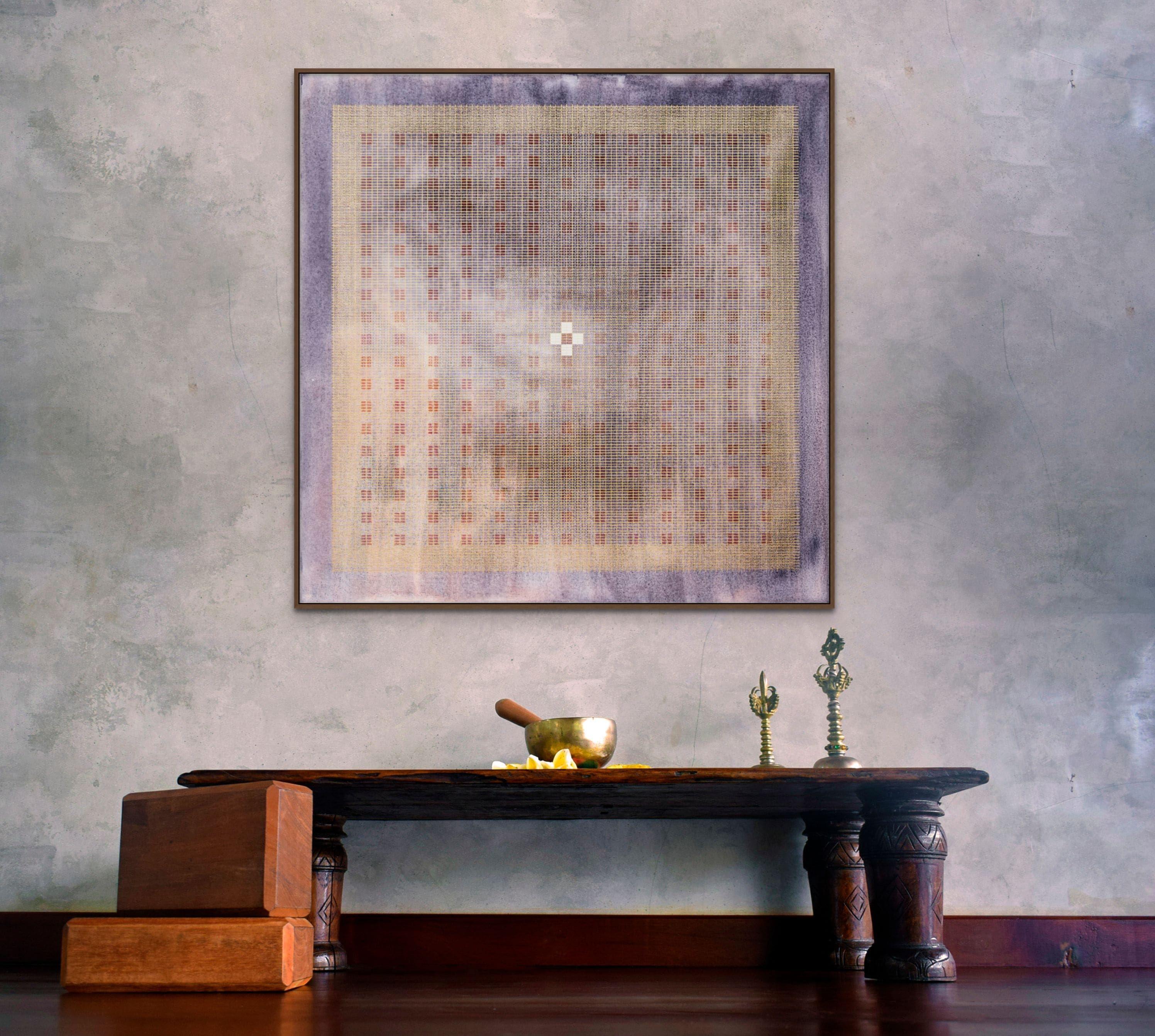 Bindi  Yantra Painting, Painting, Watercolor on Canvas - Art by Trishla Jain