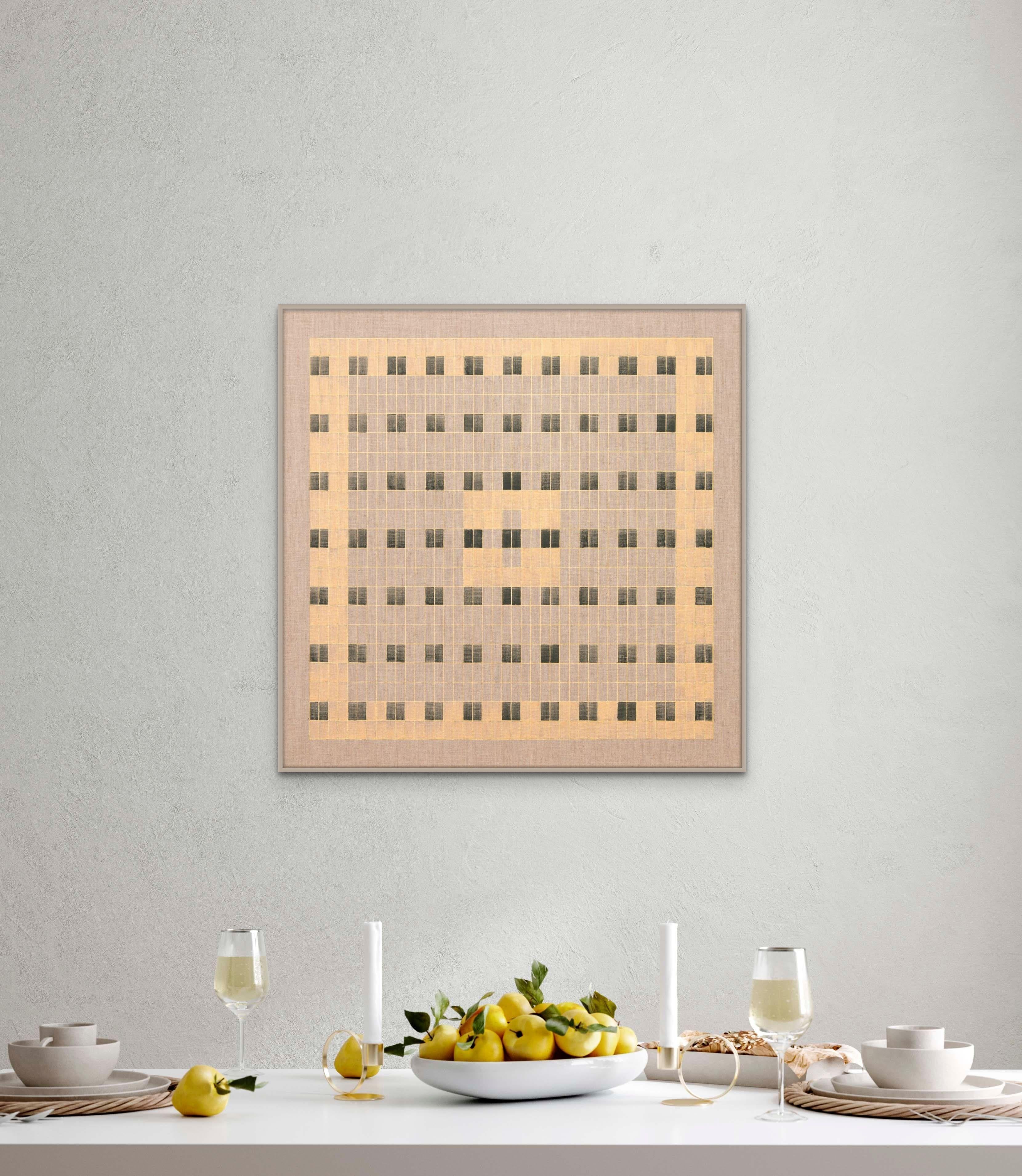 Casa  Pittura Yantra, Pittura, Acquerello su tela - Art Astratto di Trishla Jain