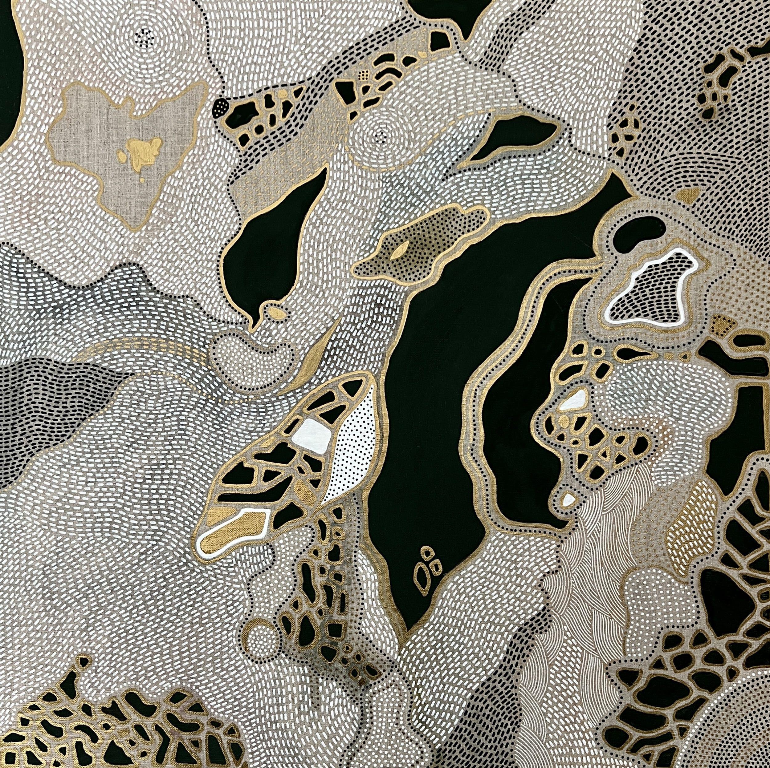 Journey  Tantra Painting, Painting, Watercolor on Canvas - Abstract Art by Trishla Jain