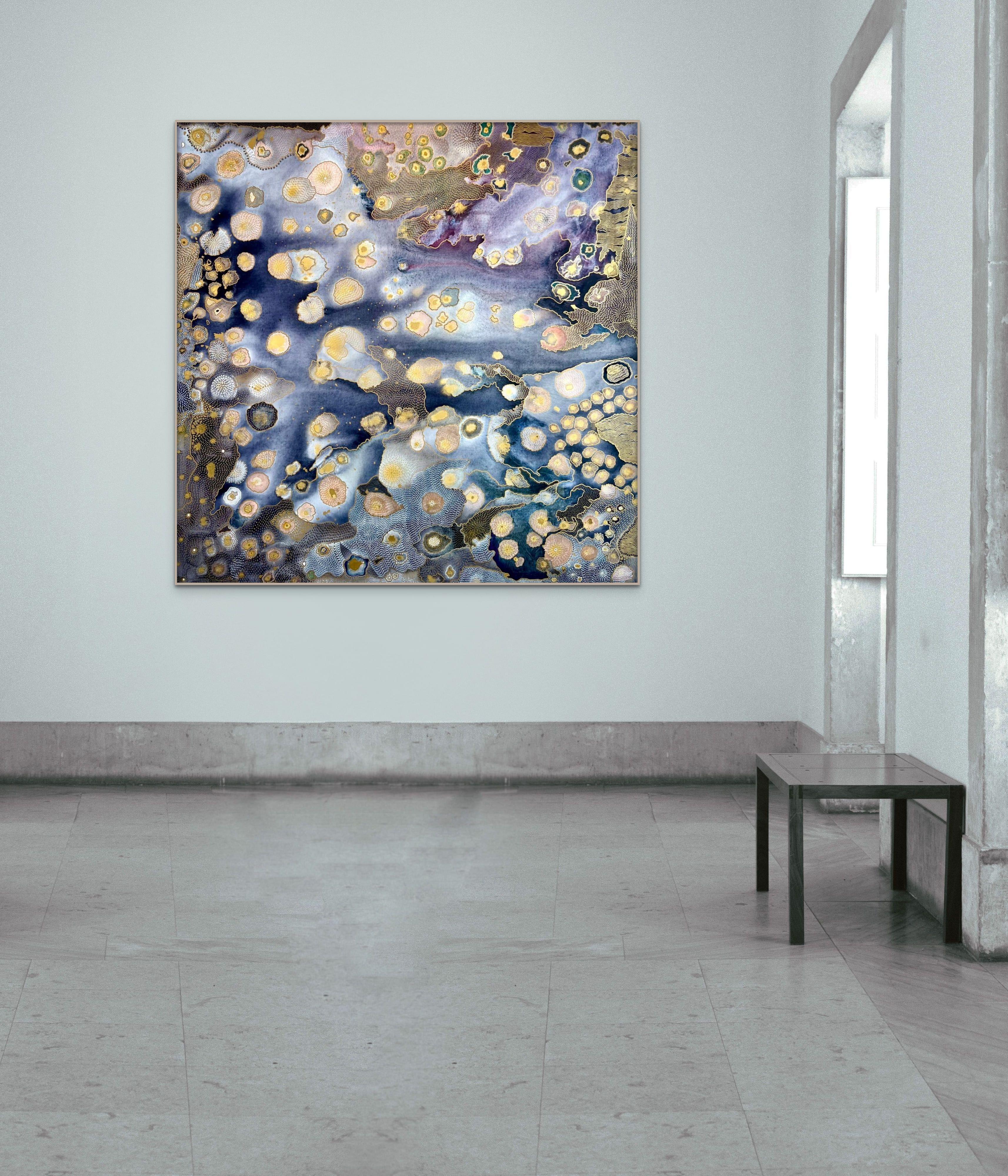Devi  Tantra Painting, Painting, Watercolor on Canvas - Abstract Art by Trishla Jain