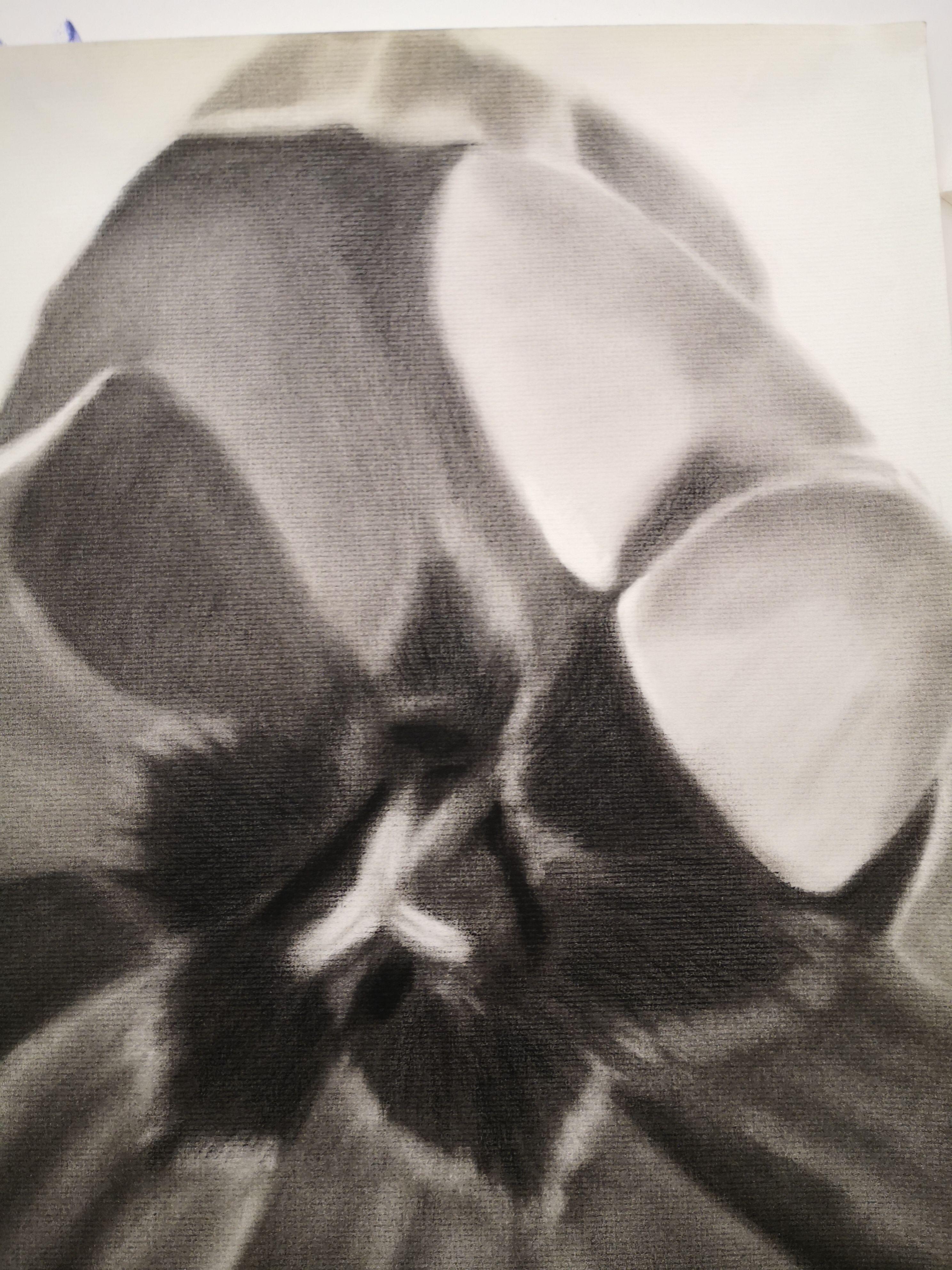 Tulip, Drawing, Charcoal on Paper For Sale 1