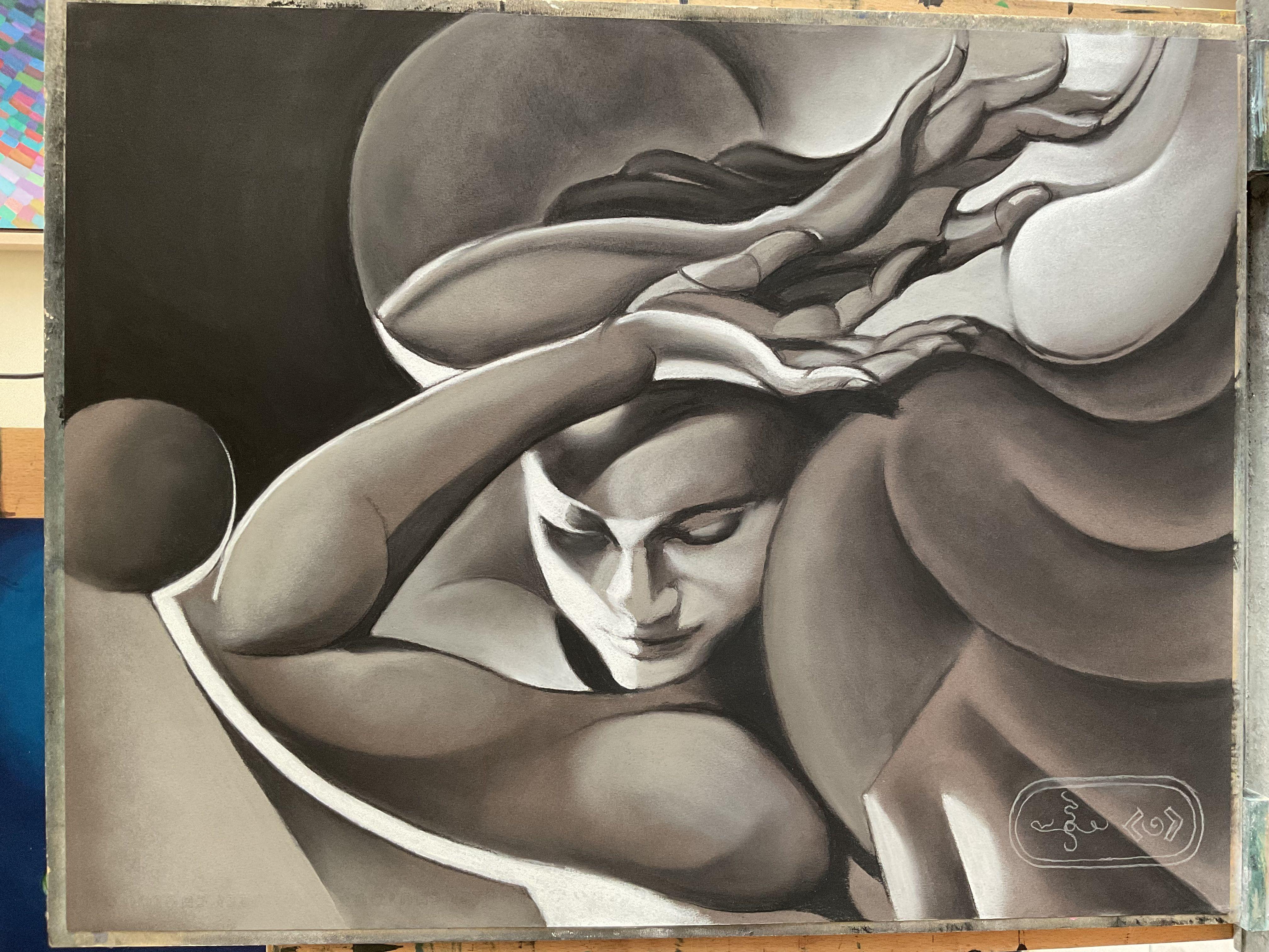 Born from Pure Intuition    This pastel drawing â€˜Flow of Life â€“ 18-07-24â€™ is a piece born from pure intuition. Inspired by a beautiful 1930s picture taken by Walter Bird. You see, I had it in me to kickstart sketching again after a tedious job