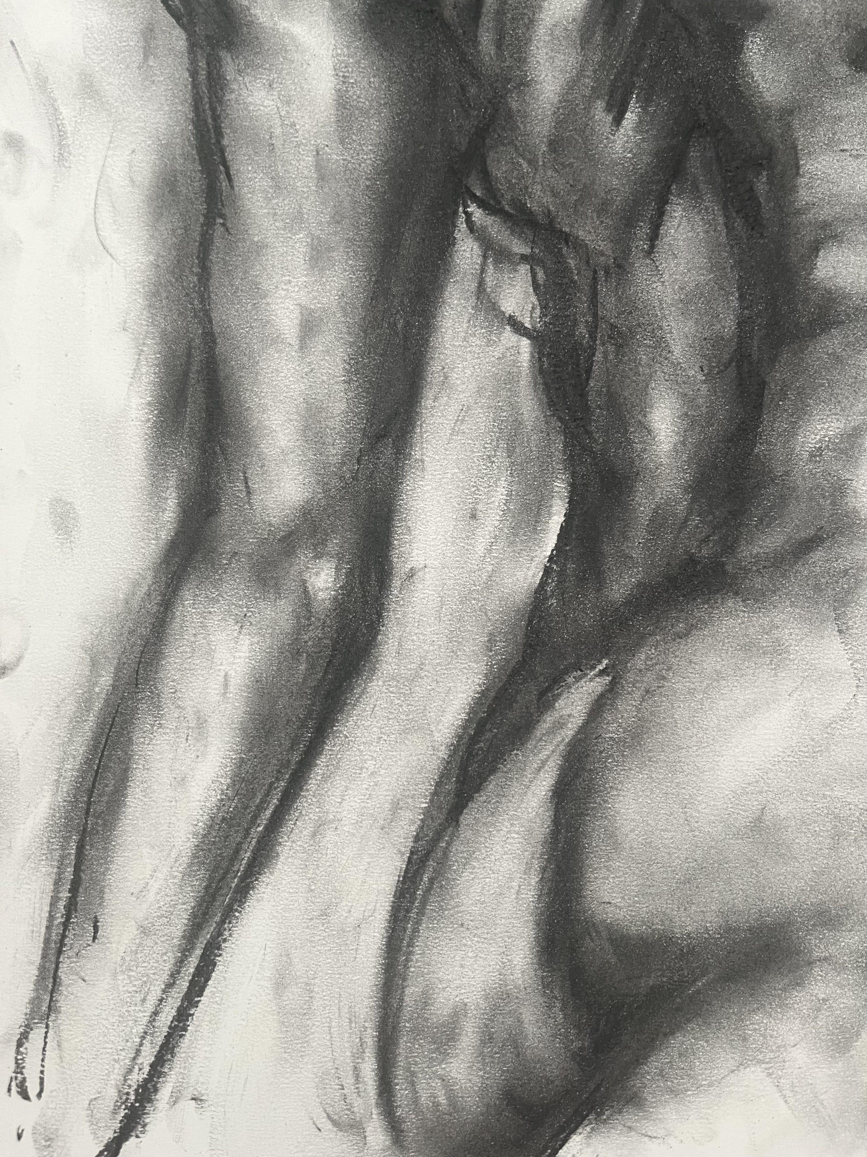 Reach Out, Drawing, Charcoal on Paper For Sale 2