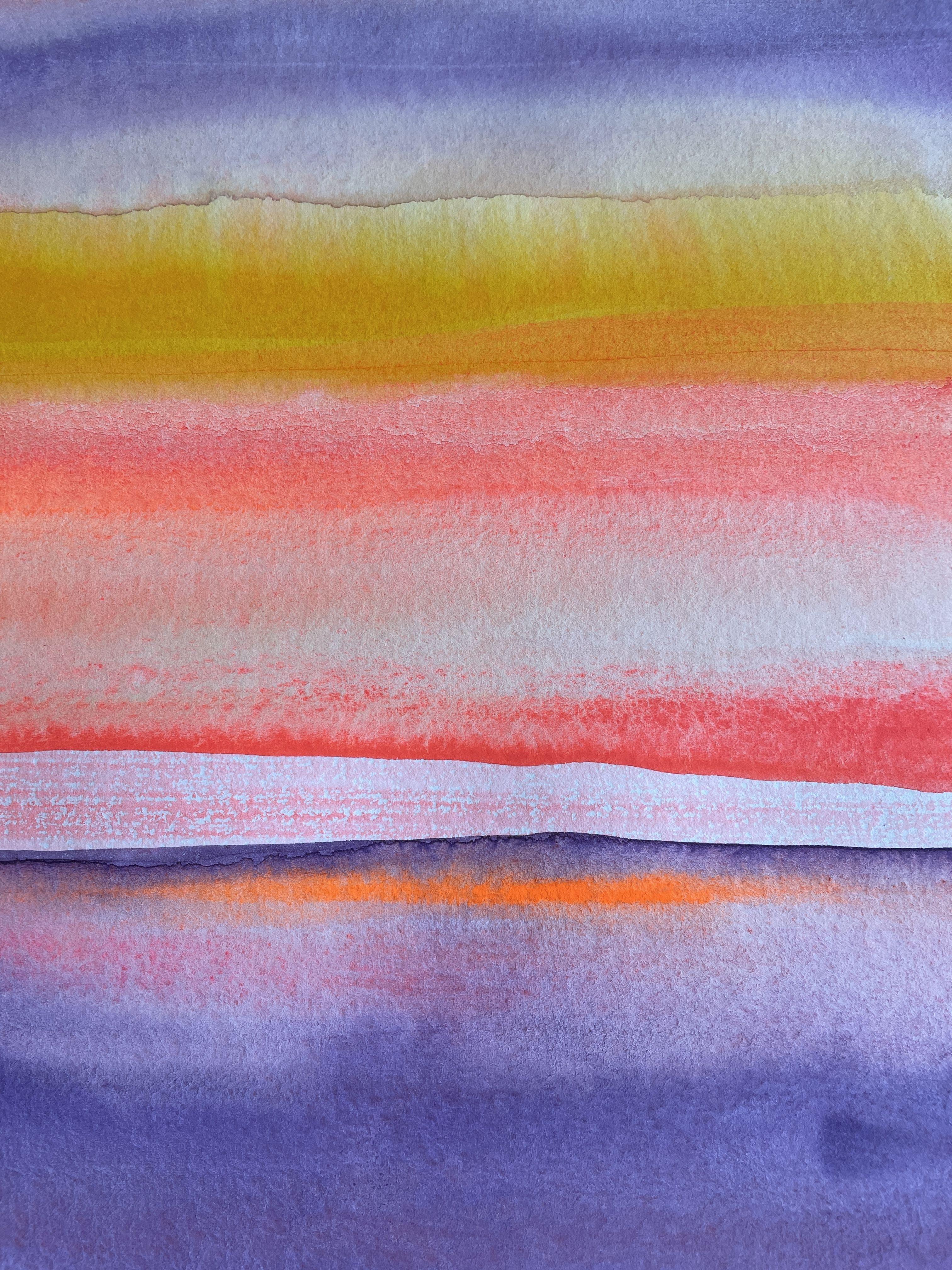 Tag, Gemälde, Aquarell auf Papier – Art von Gesa Reuter