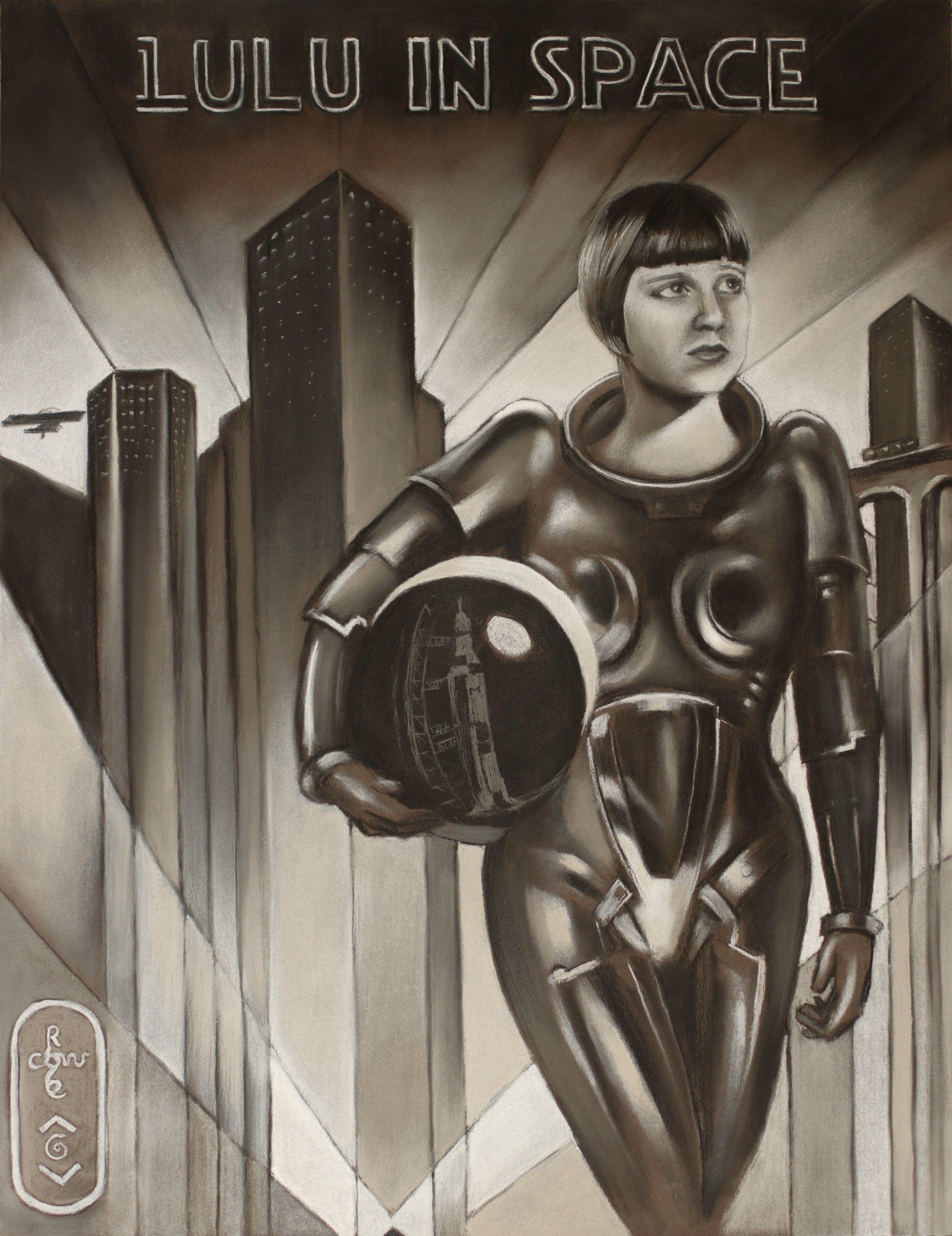 Lulu in Space â€“ 11-07-24, Drawing, Pastels on Paper - Art by Corne Akkers