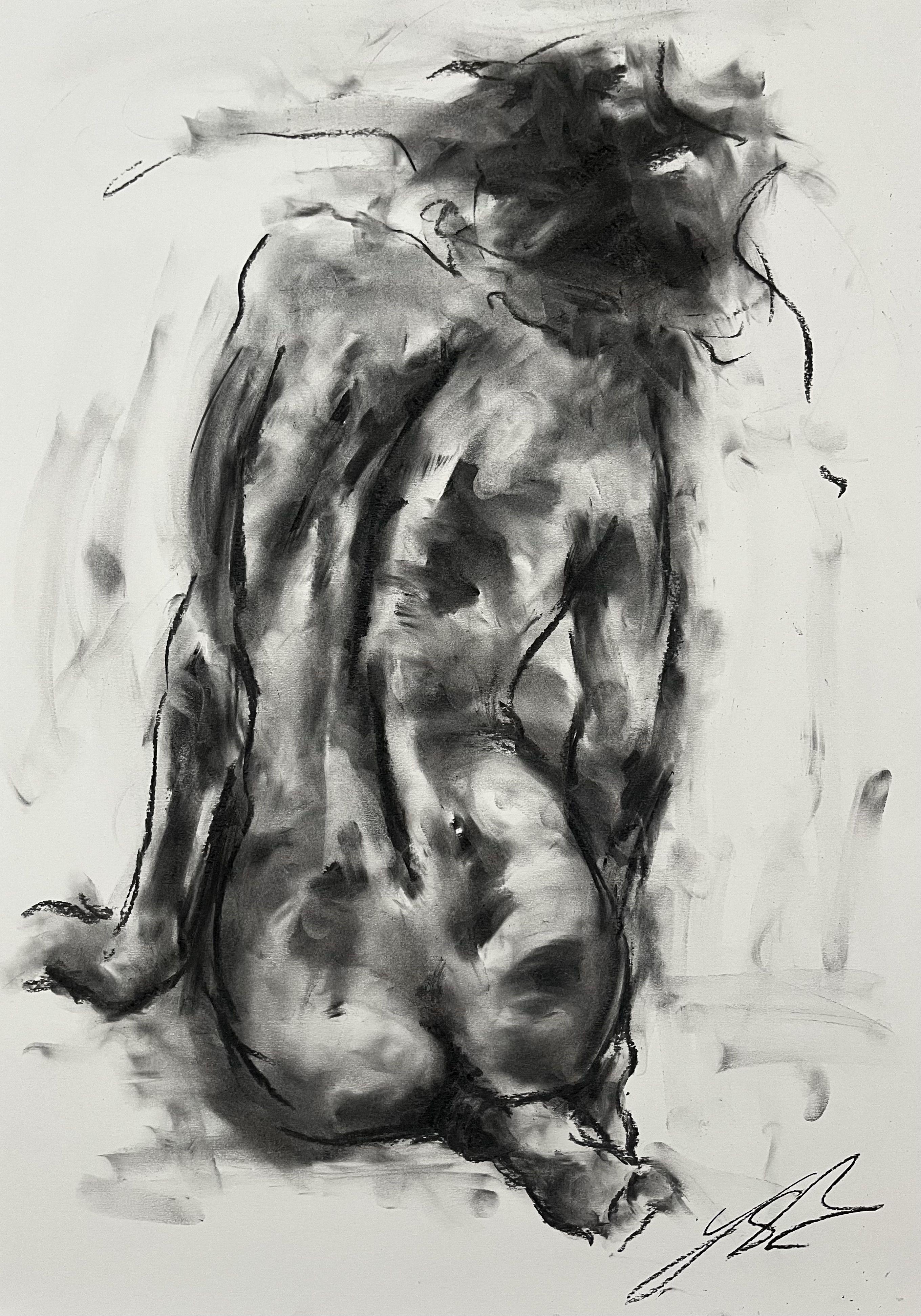 Ricordi, Disegno, Carboncino su carta - Art di James Shipton