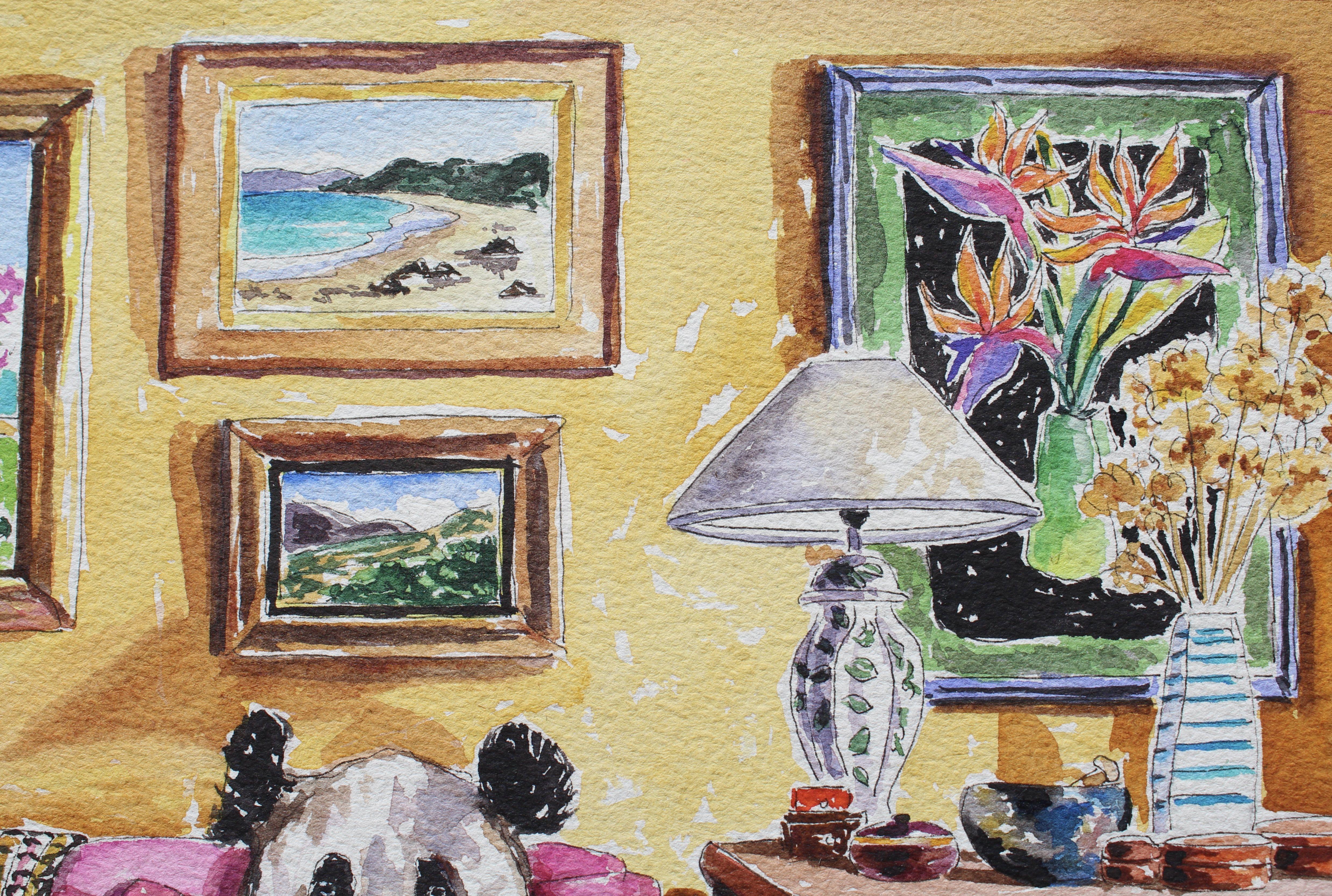 Panda Express, Painting, Watercolor on Paper For Sale 2