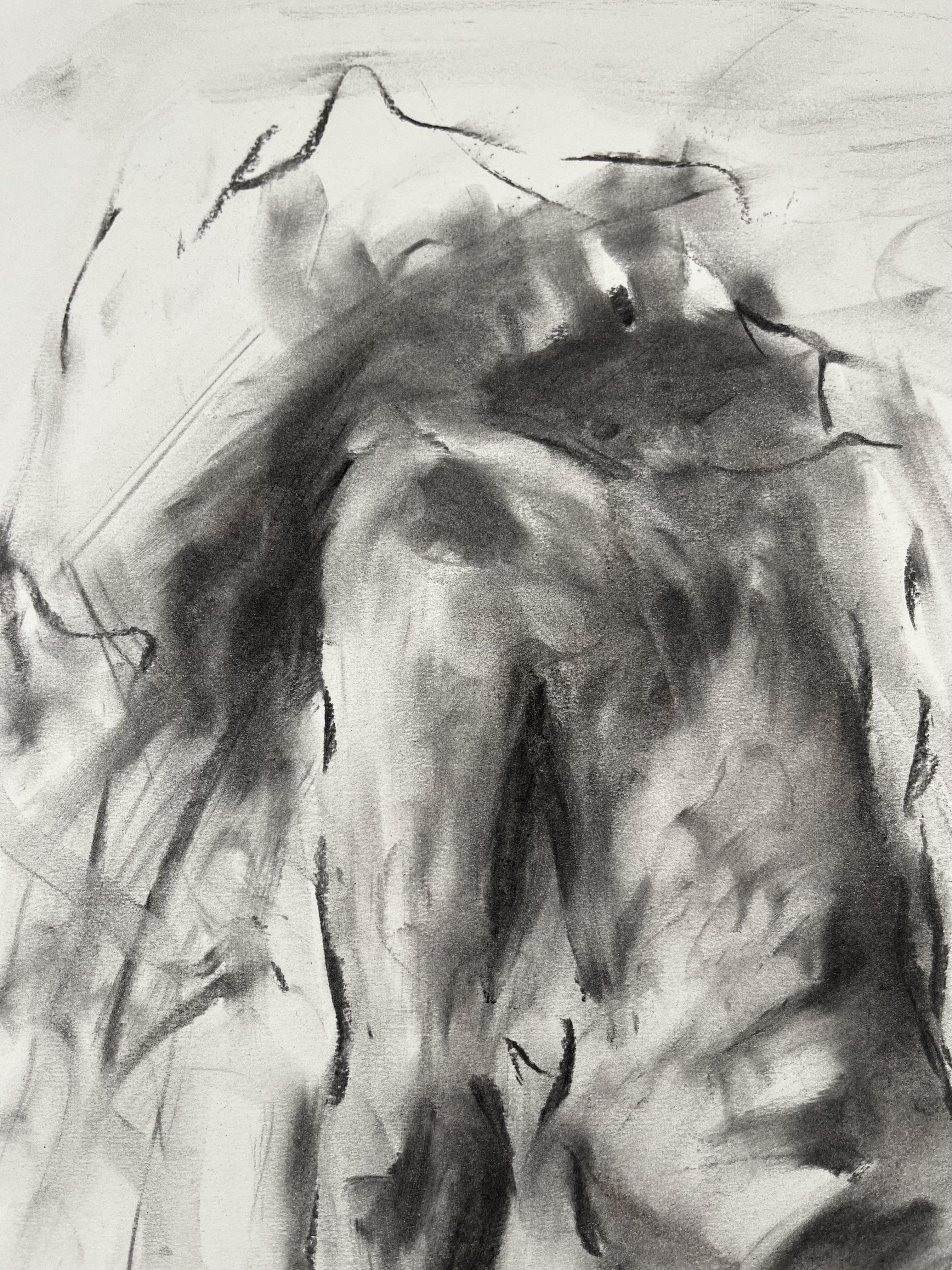 Per sempre, Disegno, Carboncino su carta - Art Impressionismo di James Shipton