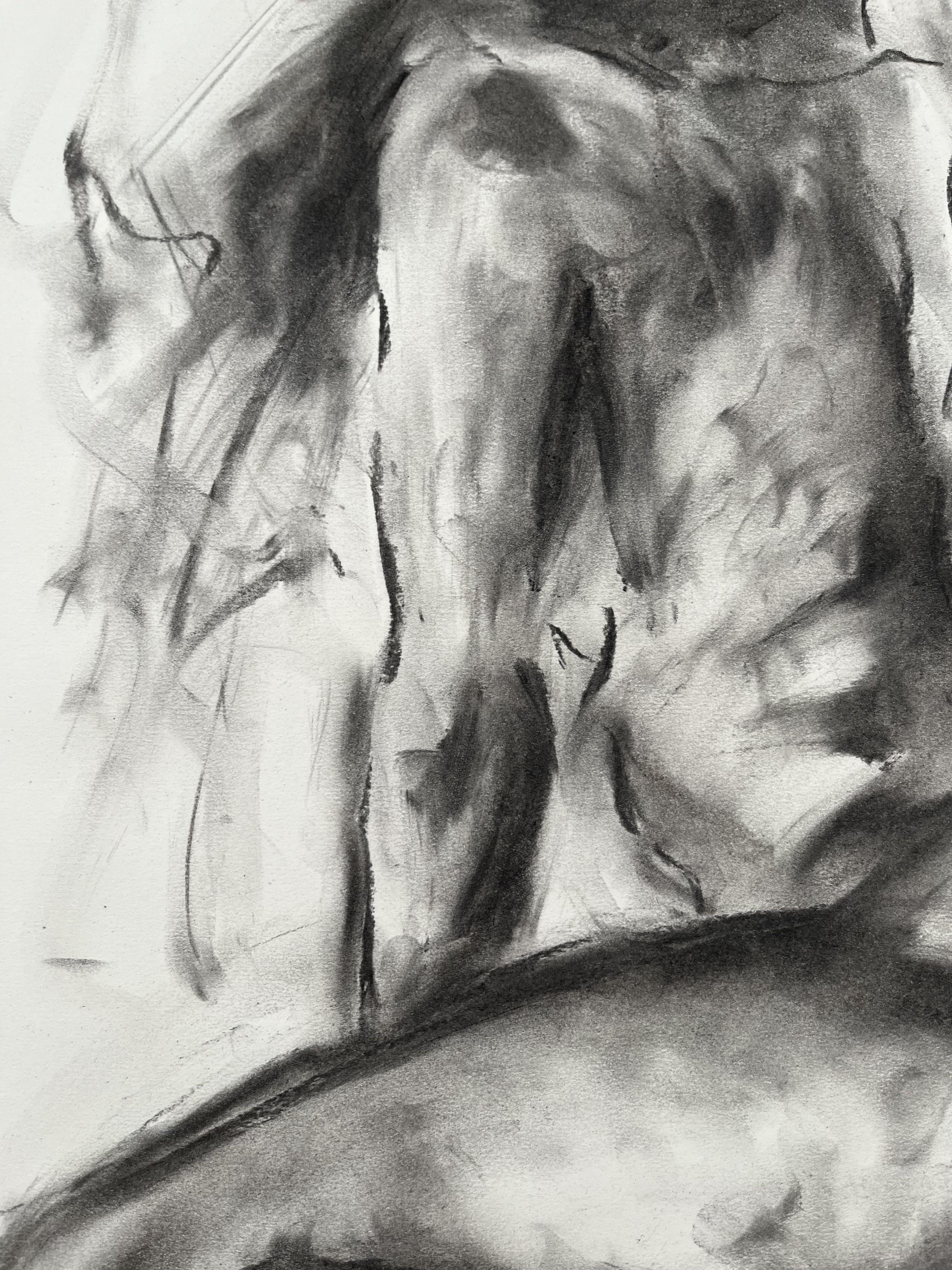 Disegno originale a carboncino su carta di James Shipton  I miei lavori sono fortemente influenzati dalle opere di Degas e Gustav Klimt.    Il mio desiderio è quello di catturare la forma umana, ritraendo le emozioni umane. Raggiungo questo