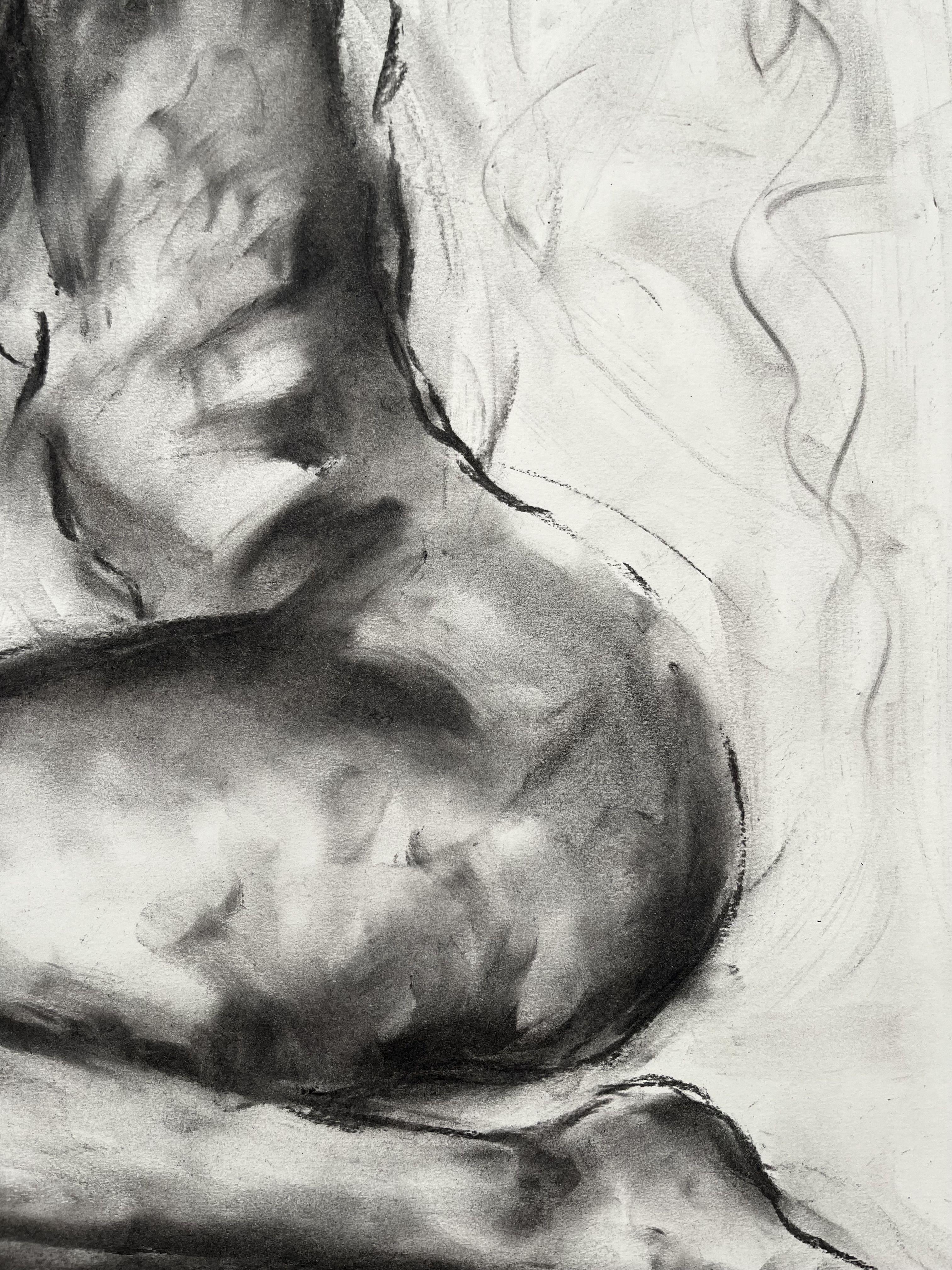 Per sempre, Disegno, Carboncino su carta in vendita 1