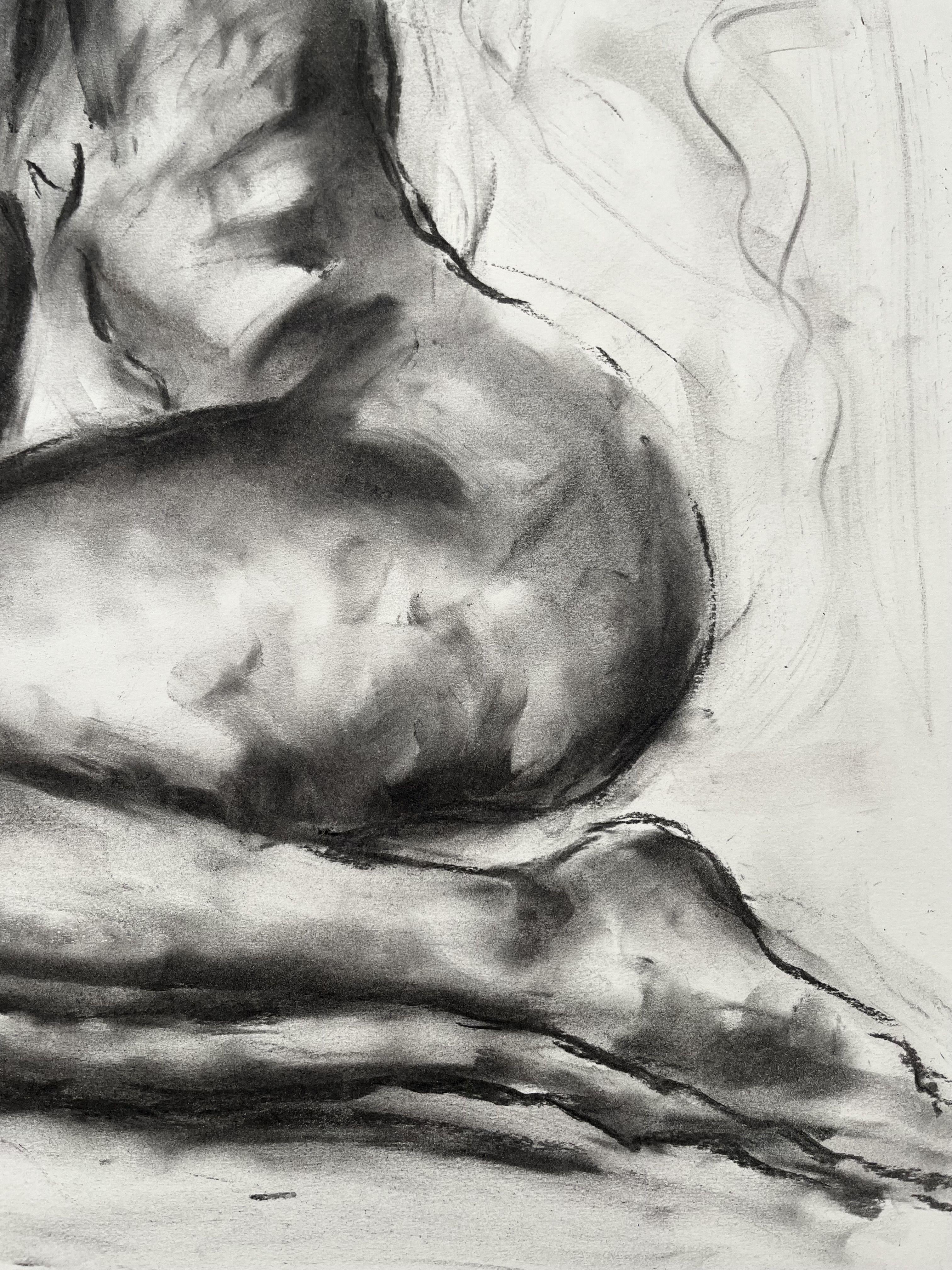 Per sempre, Disegno, Carboncino su carta in vendita 2
